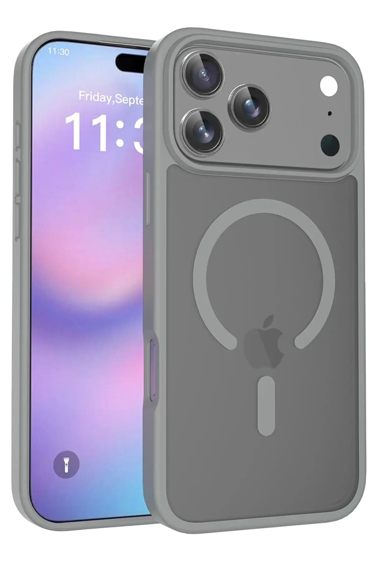 Fuchsia Apple ile Uyumlu iPhone 18 Pro Max Jota MagneticSave Kapak - Titan Gri
