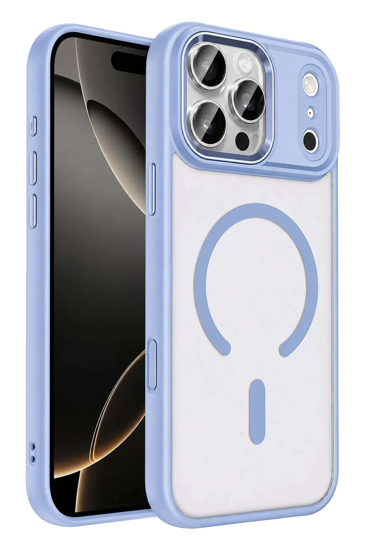 Fuchsia Apple ile Uyumlu iPhone 18 Pro Terea MagneticSave Kapak - Sierra Blue