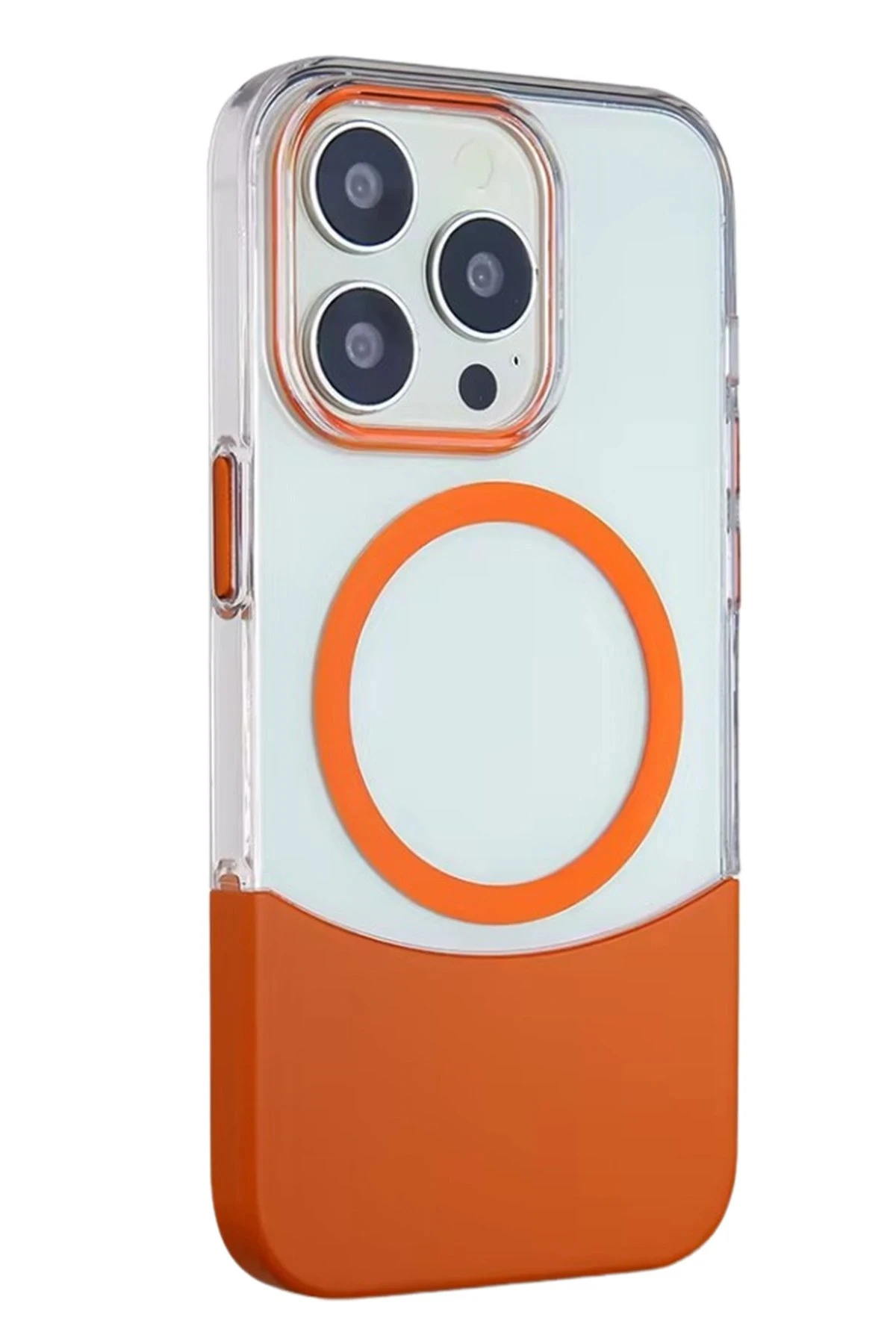 iPhone 14 Pro Max PC Suit Magsafe Kapak - Turuncu