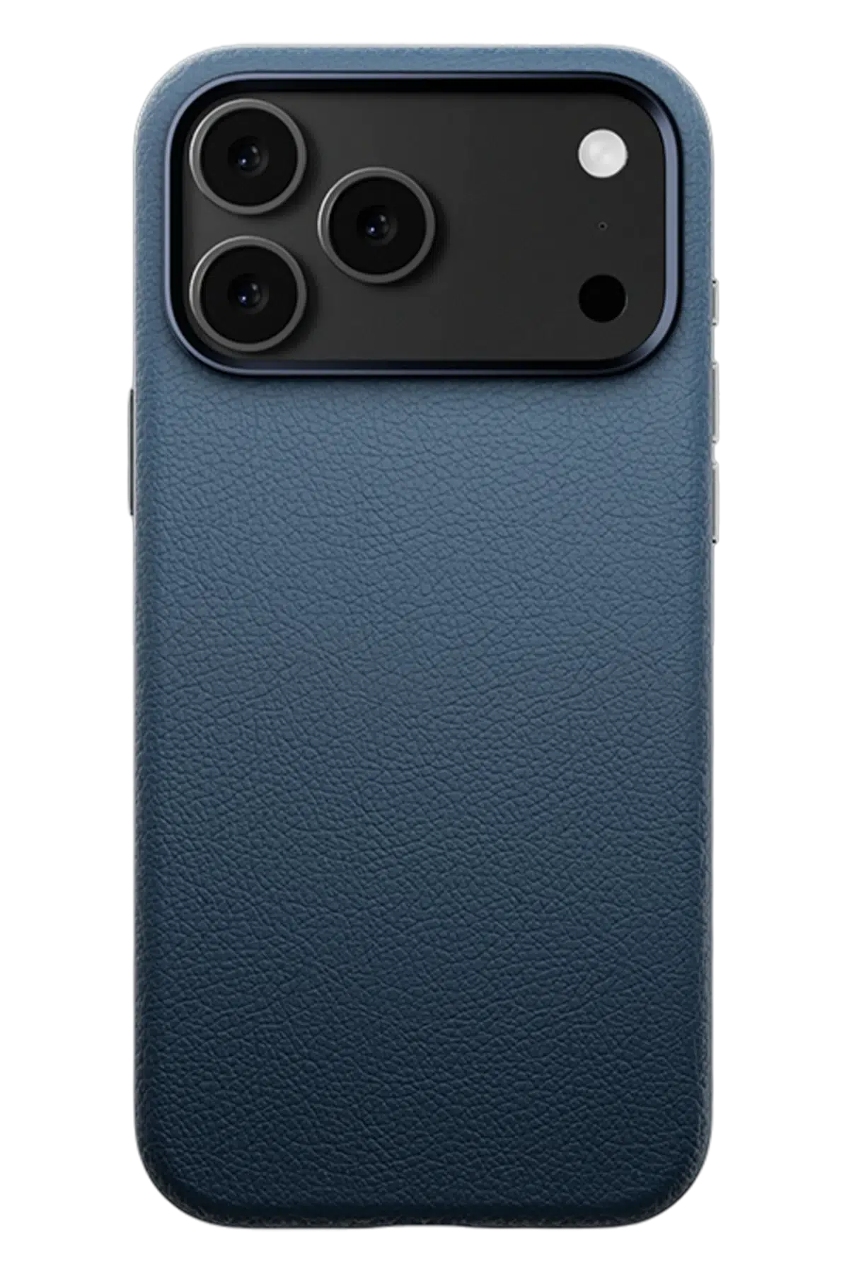Fuchsia iPhone 17 Pro Max ile Uyumlu Wonder Deri Kablosuz Şarj Özellikli Kapak - Lacivert