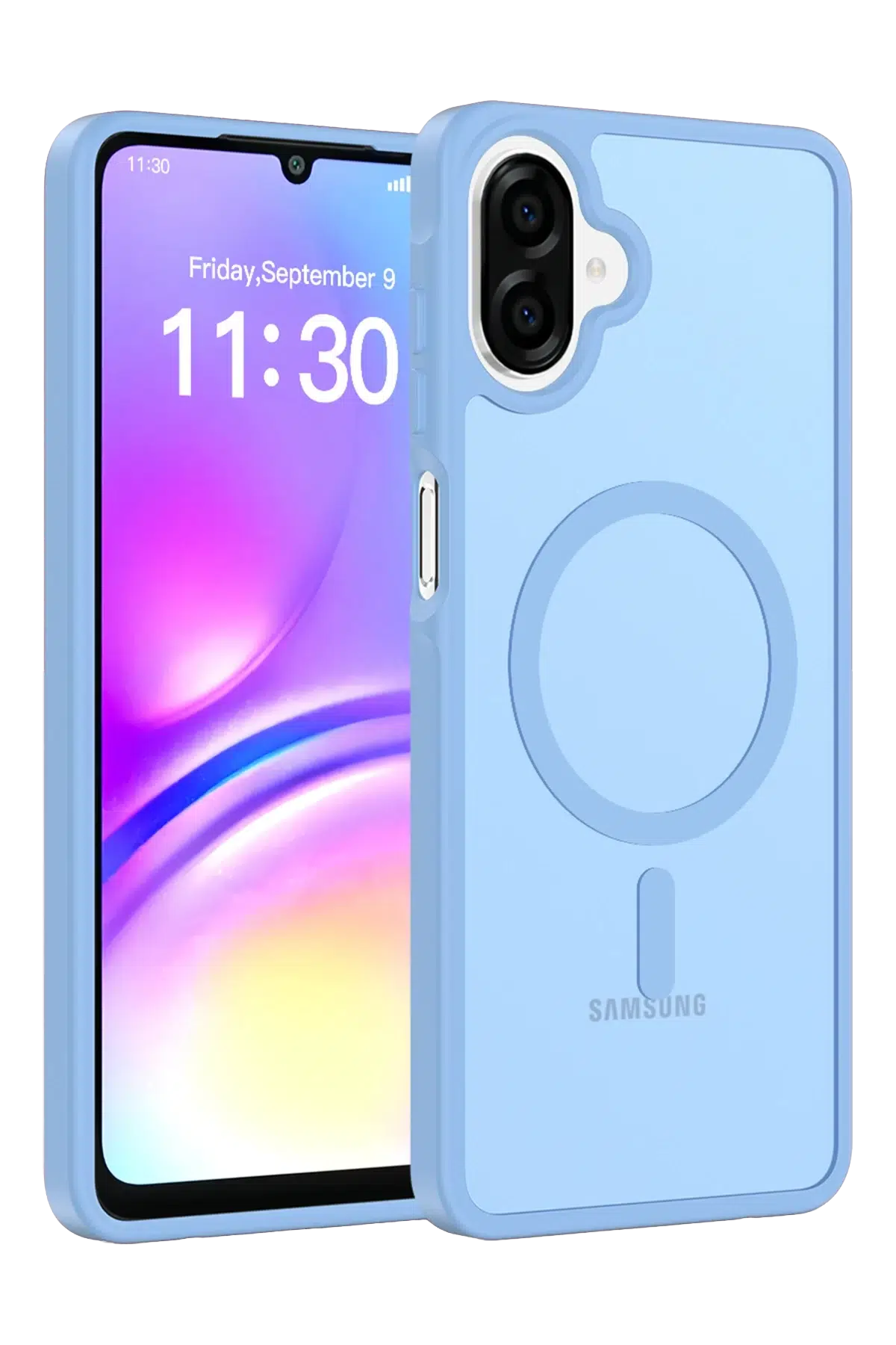 Fuchsia Samsung Galaxy A07 Jota Magsafe Kapak - Açık Mavi