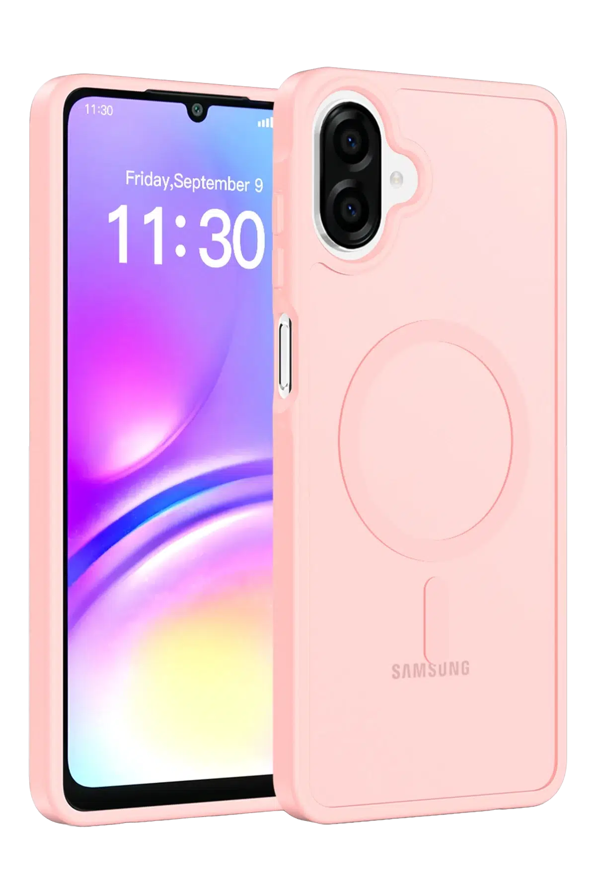 Fuchsia Samsung Galaxy A07 Jota Magsafe Kapak - Pudra