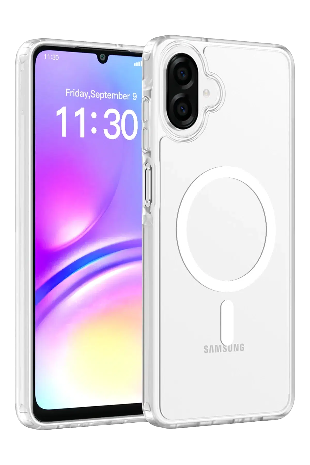 Fuchsia Samsung Galaxy A07 Jota Magsafe Kapak - Şeffaf