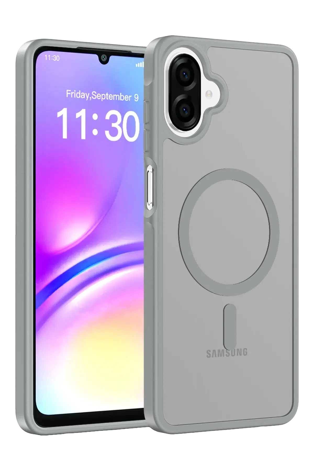 Fuchsia Samsung Galaxy A07 Jota Magsafe Kapak - Titan Gri