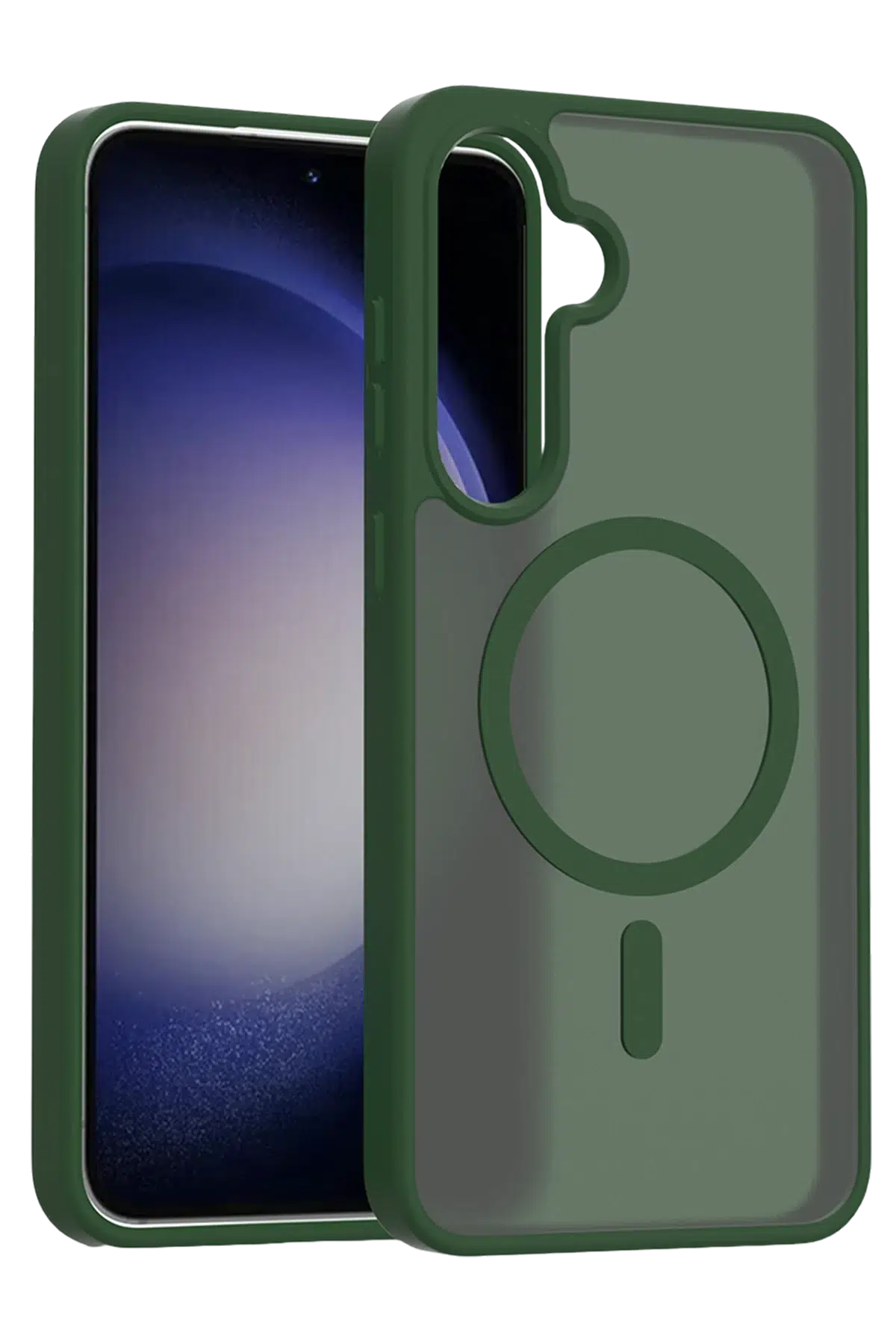 Fuchsia Samsung Galaxy A56 Jota Magsafe Kapak - Koyu Yeşil