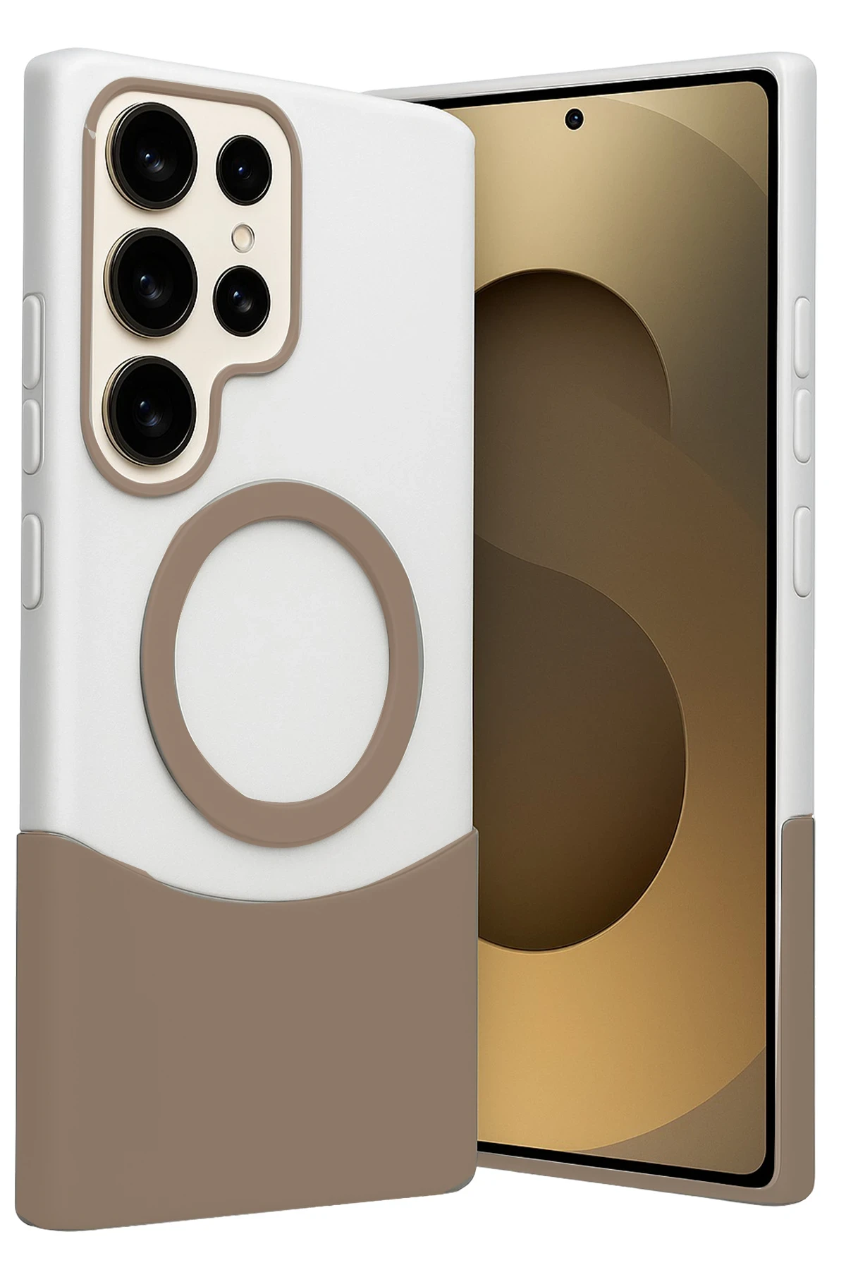 Samsung Galaxy S23 Ultra Velar Magsafe Kapak - Çöl Titanyum