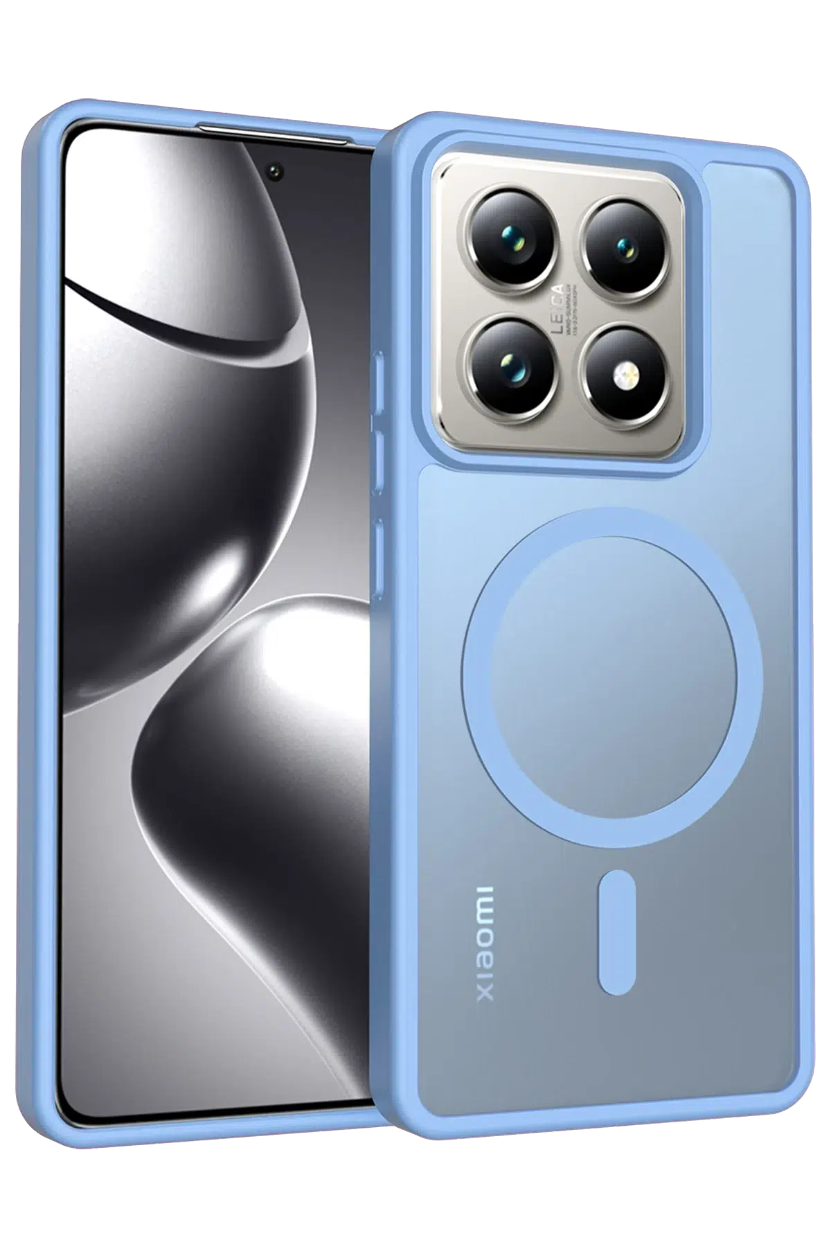 Fuchsia Xiaomi Mi 14T Pro ile Uyumlu Jota Kablosuz Şarj Özellikli Kapak - Açık Mavi