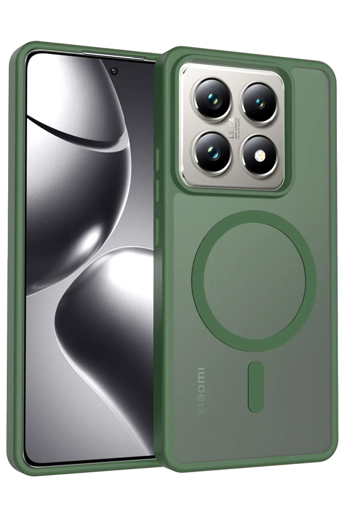 Fuchsia Xiaomi Mi 14T Pro ile Uyumlu Jota Kablosuz Şarj Özellikli Kapak - Koyu Yeşil