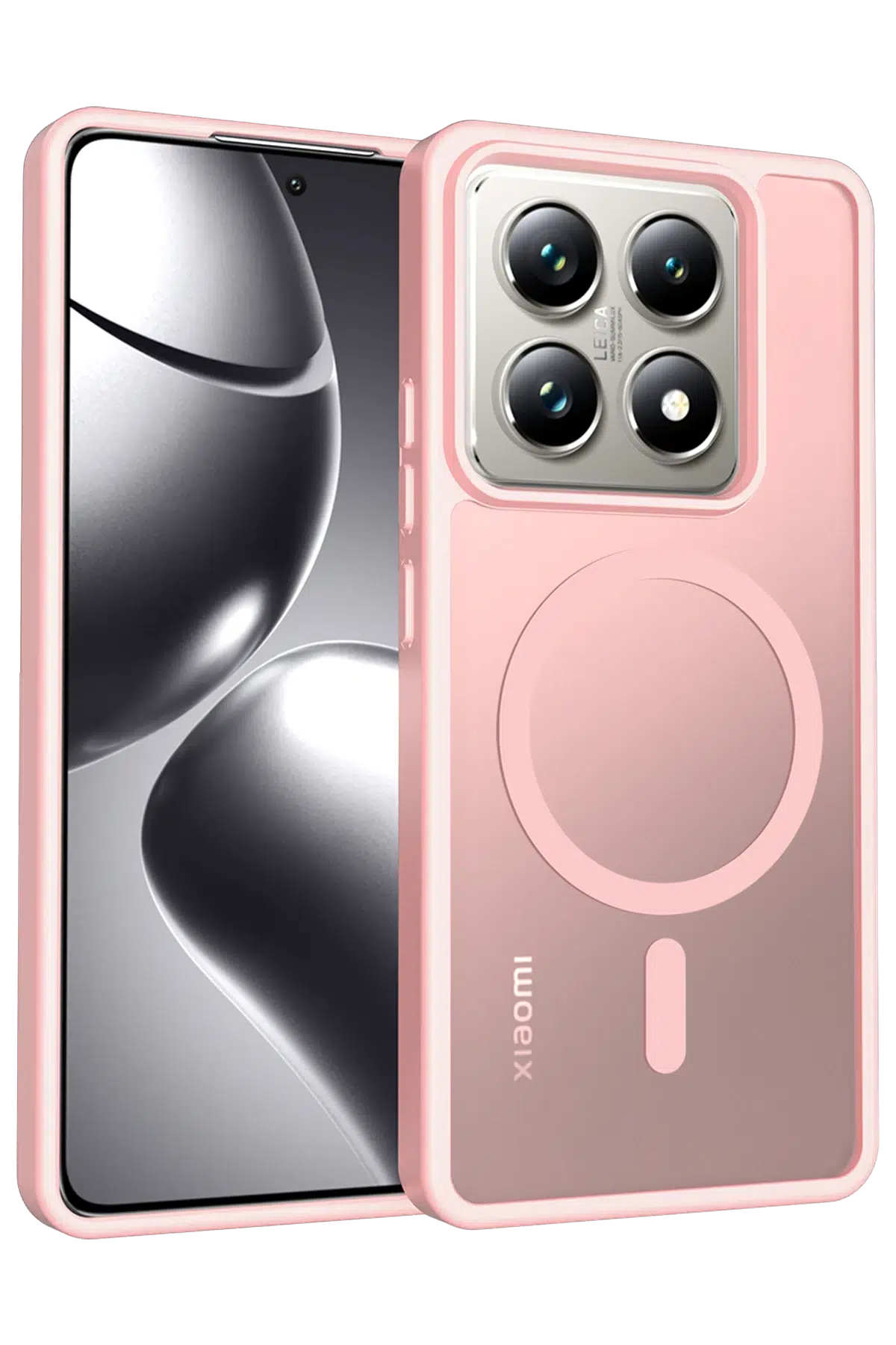 Fuchsia Xiaomi Mi 14T Pro ile Uyumlu Jota Kablosuz Şarj Özellikli Kapak - Pudra