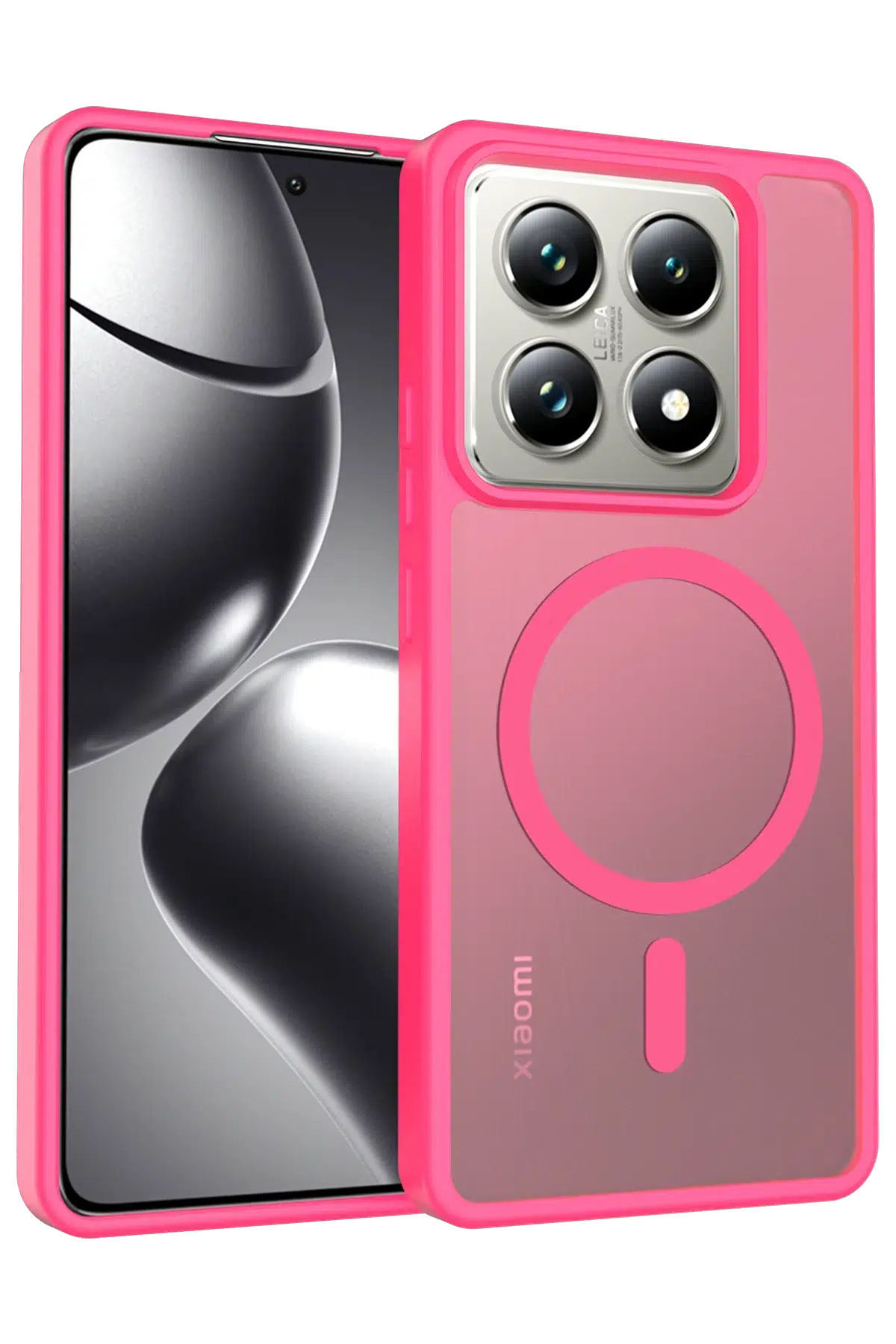 Fuchsia Xiaomi Mi 14T Pro ile Uyumlu Jota Kablosuz Şarj Özellikli Kapak - Rose