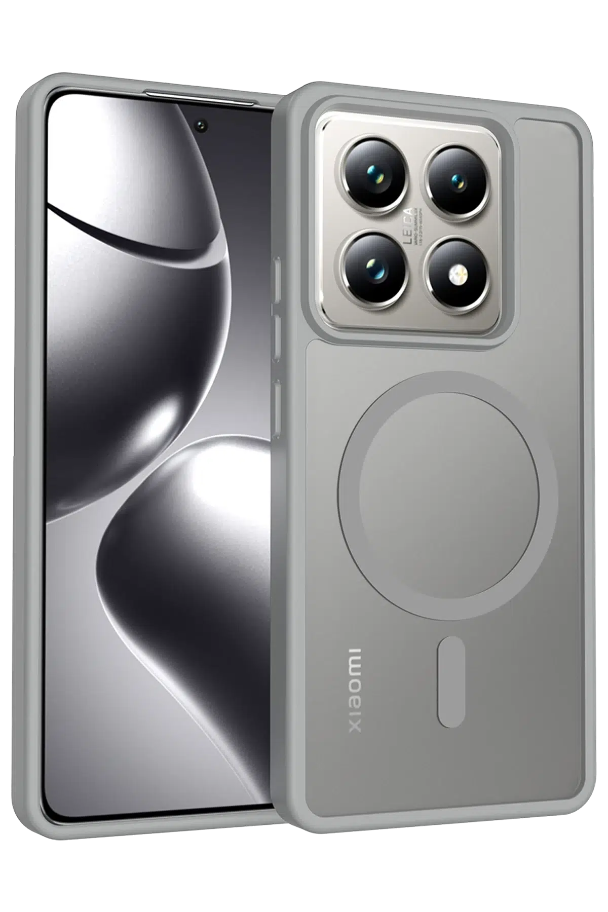 Fuchsia Xiaomi Mi 14T Pro ile Uyumlu Jota Kablosuz Şarj Özellikli Kapak - Titan Gri