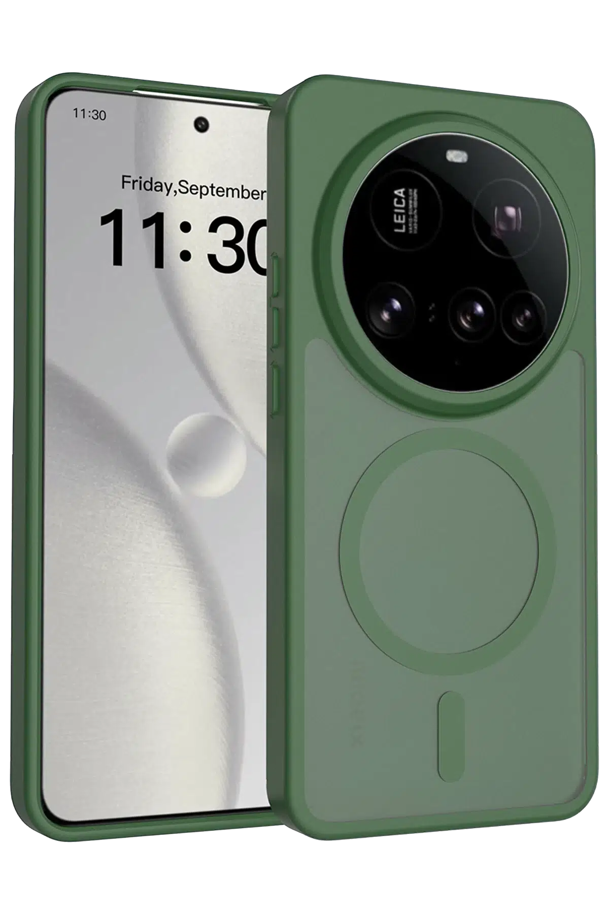 Fuchsia Xiaomi Mi 15 Ultra ile Uyumlu Jota Kablosuz Şarj Özellikli Kapak - Koyu Yeşil