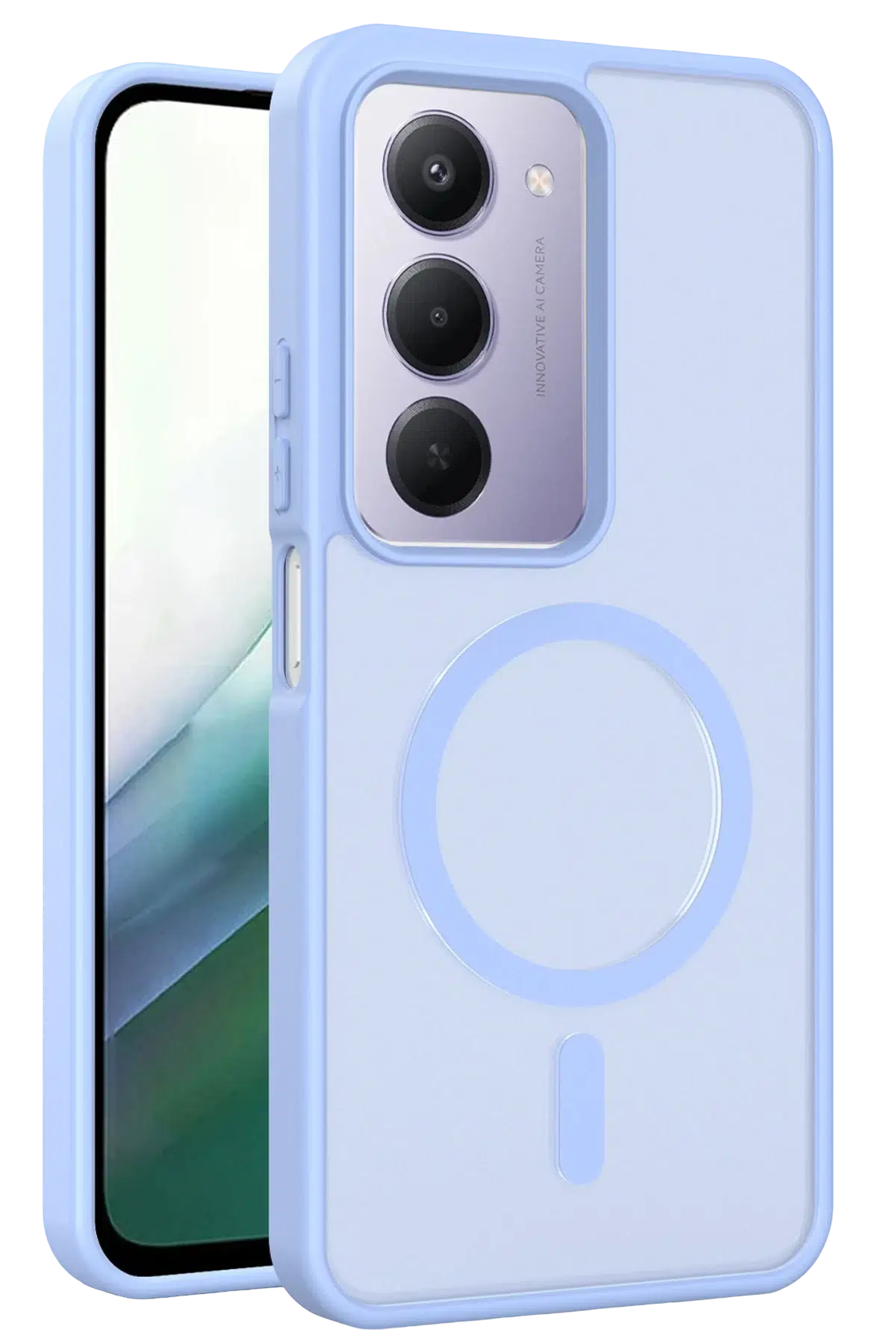 Fuchsia Xiaomi Redmi 15 4G ile Uyumlu Jota Magsafe Kapak - Açık Mavi