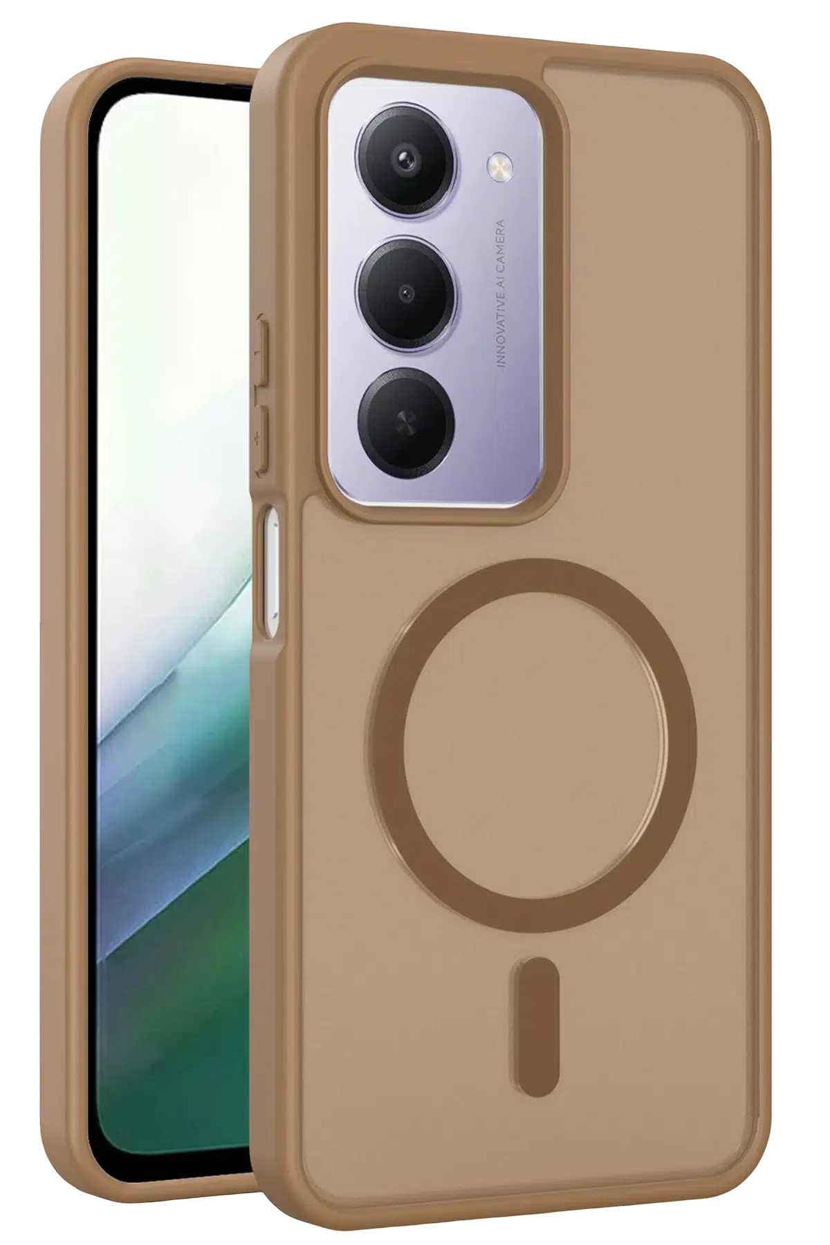 Fuchsia Xiaomi Redmi 15 4G ile Uyumlu Jota Magsafe Kapak - Çöl Titanyum