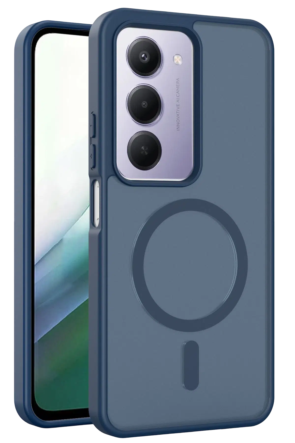 Fuchsia Xiaomi Redmi 15 4G ile Uyumlu Jota Magsafe Kapak - Lacivert