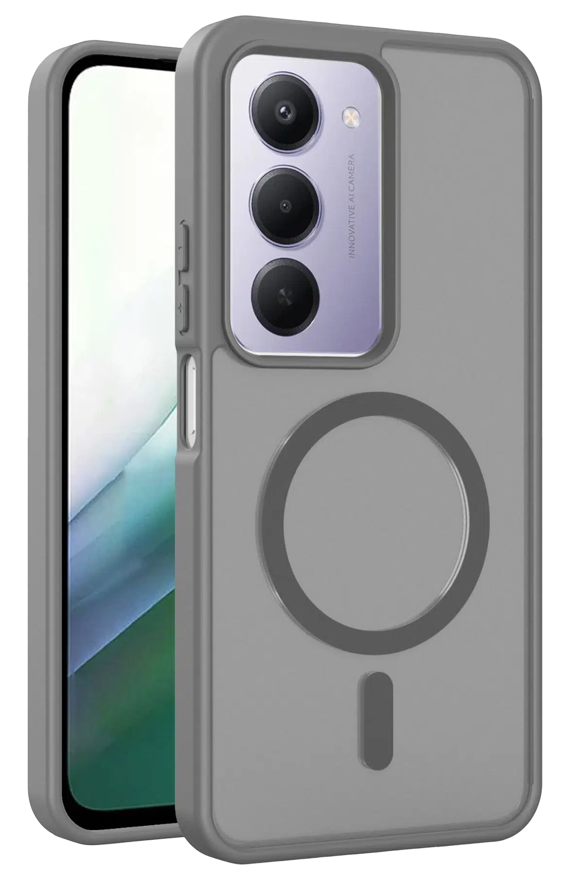 Fuchsia Xiaomi Redmi 15 4G ile Uyumlu Jota Magsafe Kapak - Titan Gri