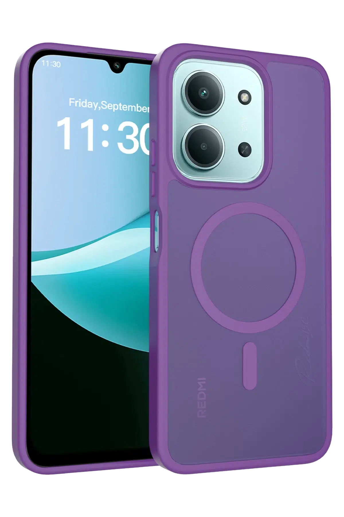 Fuchsia Xiaomi Redmi 15C 4G ile Uyumlu Jota Kablosuz Şarj Özellikli Kapak - Derin Mor