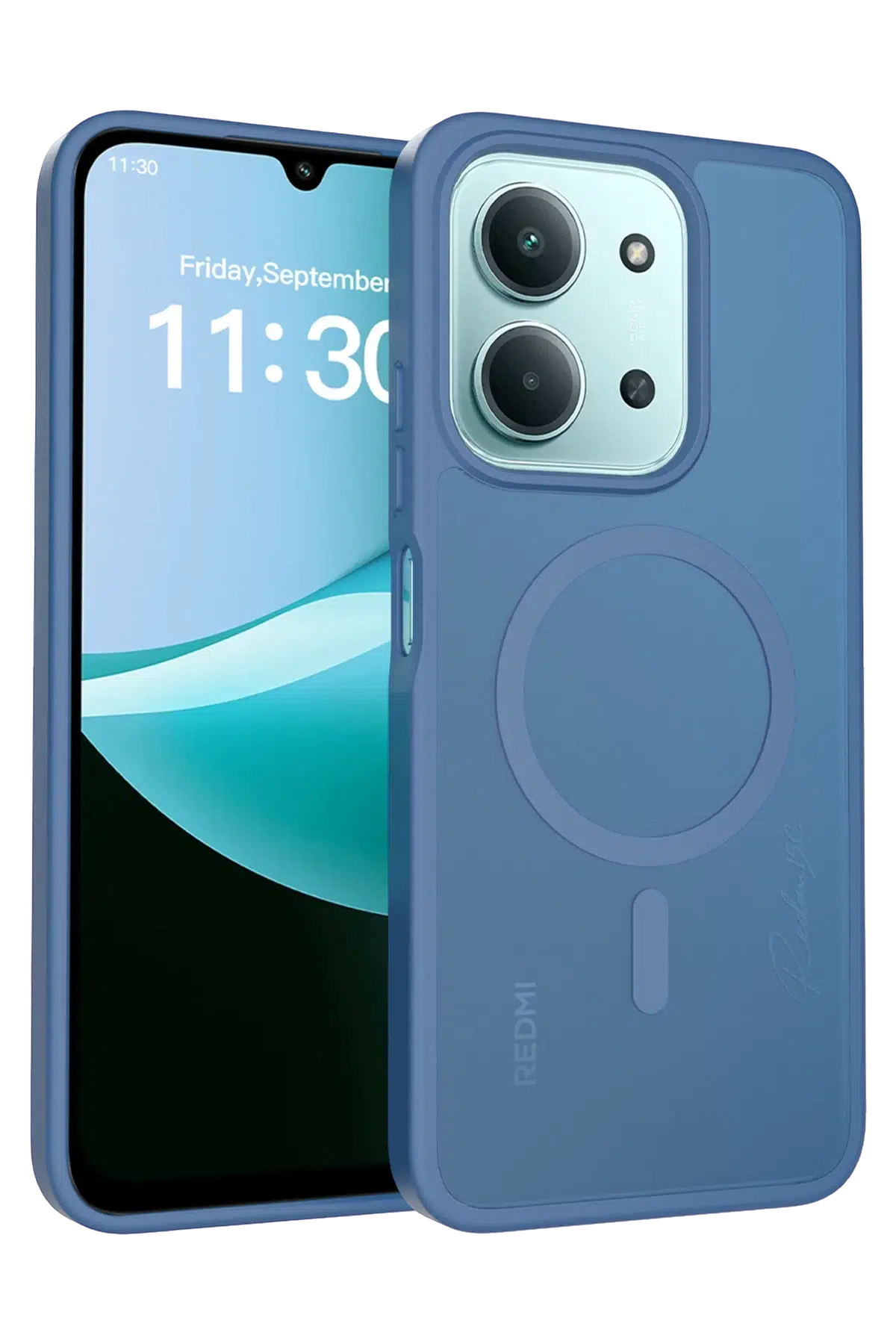 Fuchsia Xiaomi Redmi 15C 4G ile Uyumlu Jota Kablosuz Şarj Özellikli Kapak - Lacivert