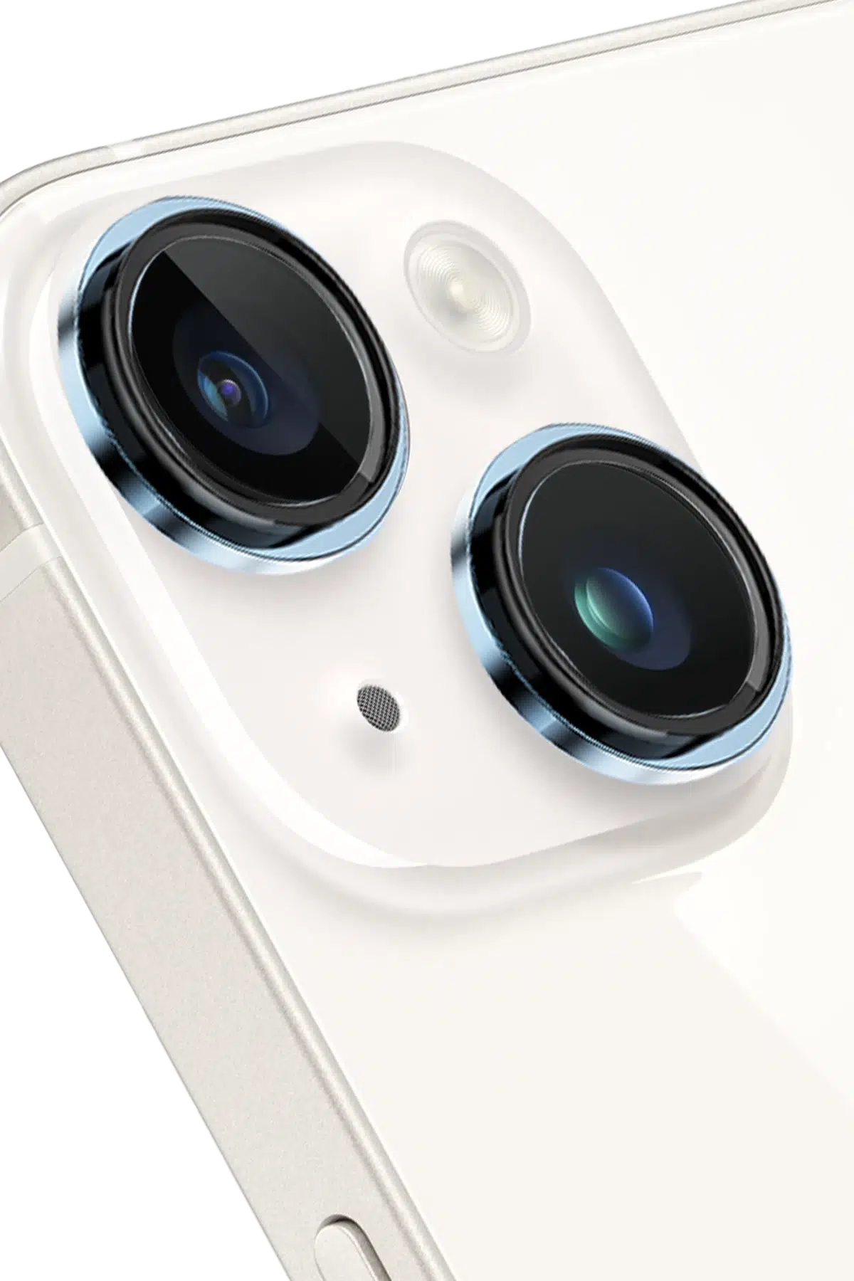Keephone Apple iPhone 14 Capital Alüminyum AR Kamera Lens Koruyucu - Mavi