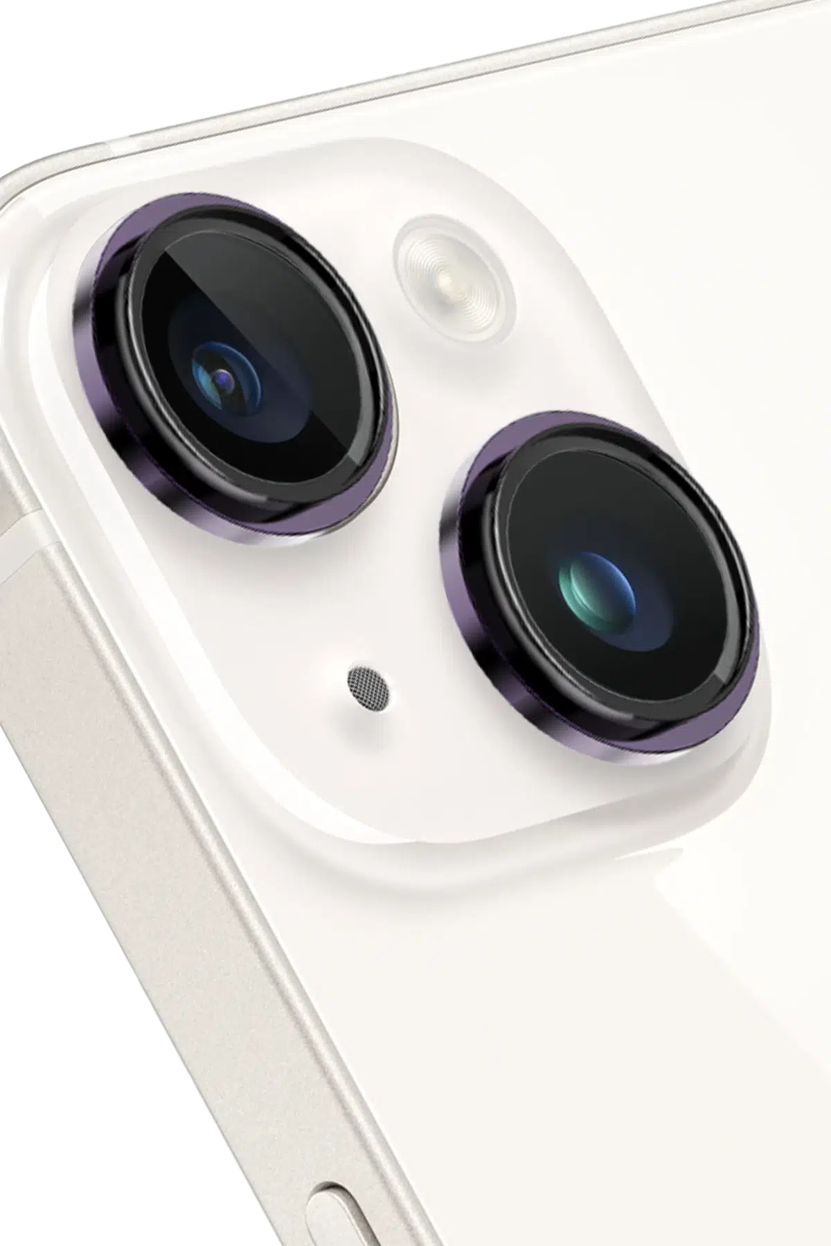 Keephone Apple iPhone 14 Capital Alüminyum AR Kamera Lens Koruyucu - Mor