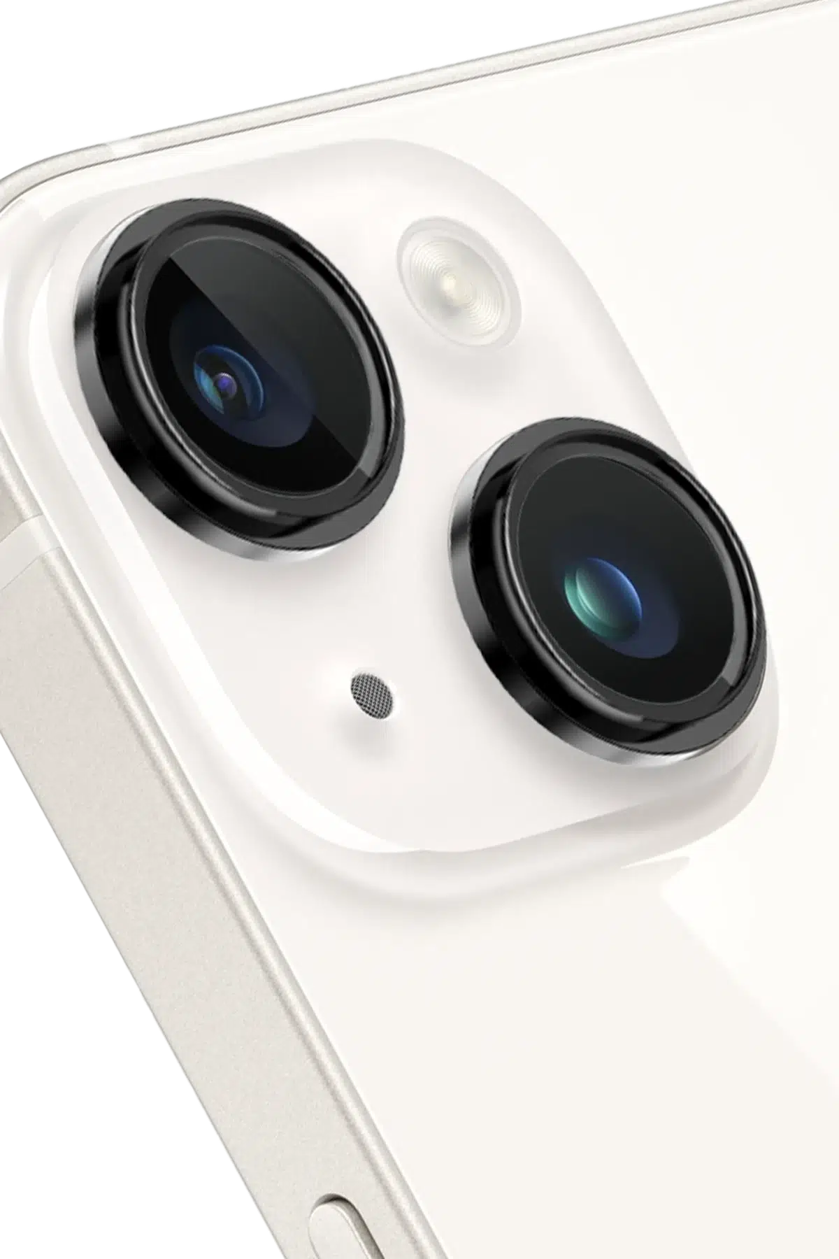 Keephone Apple iPhone 14 Capital Alüminyum AR Kamera Lens Koruyucu - Siyah