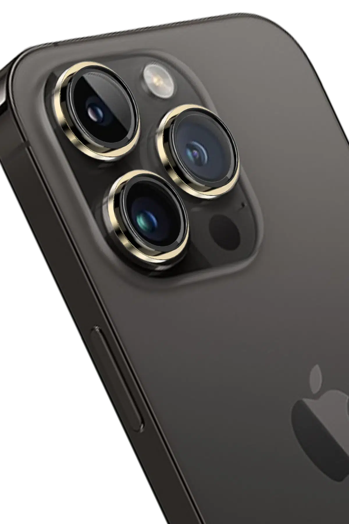 Keephone Apple iPhone 14 Pro Max Capital Alüminyum AR Kamera Lens Koruyucu - Gold