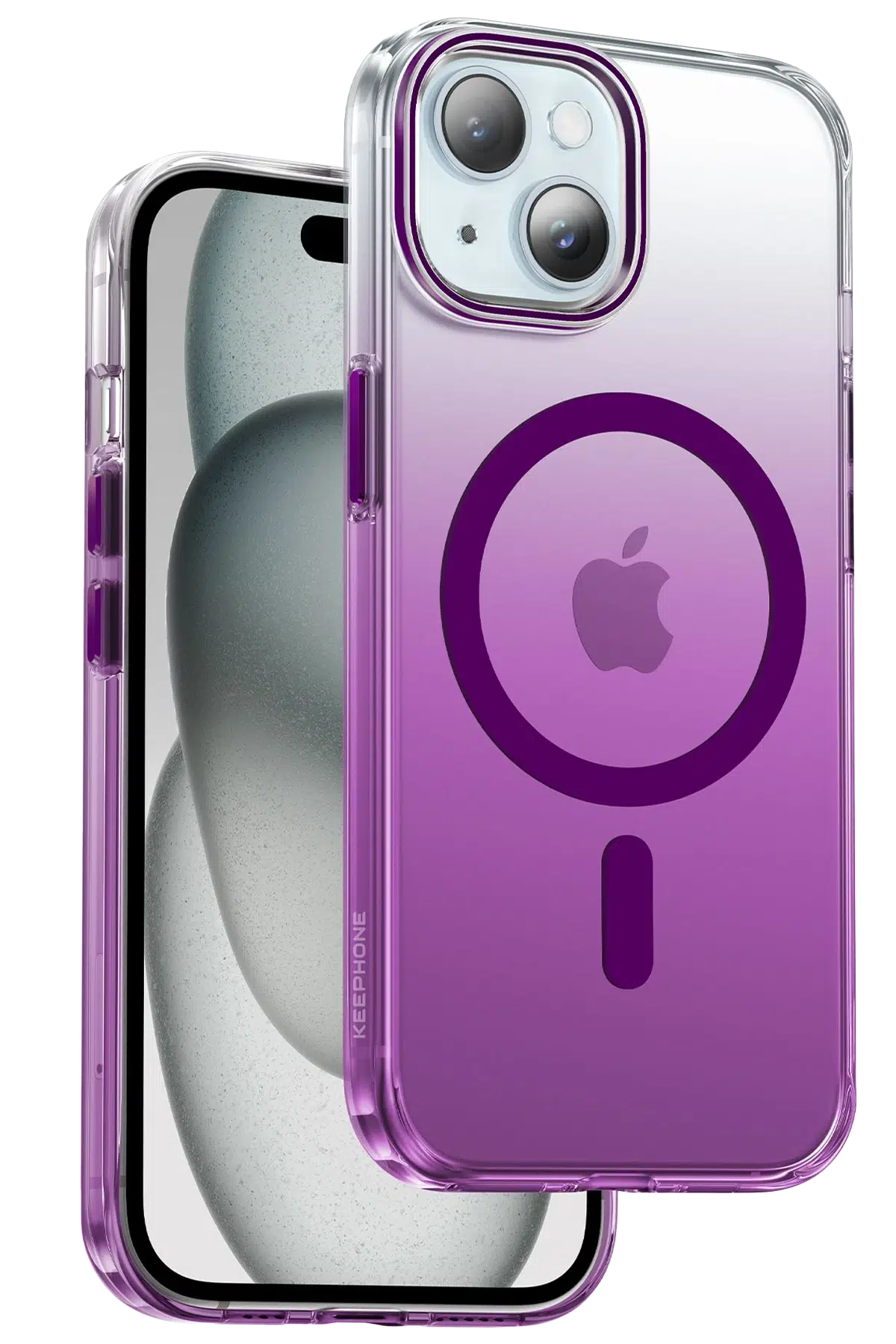 Keephone Apple iPhone 15 Aurora Pro Magsafe Kılıf - Mor