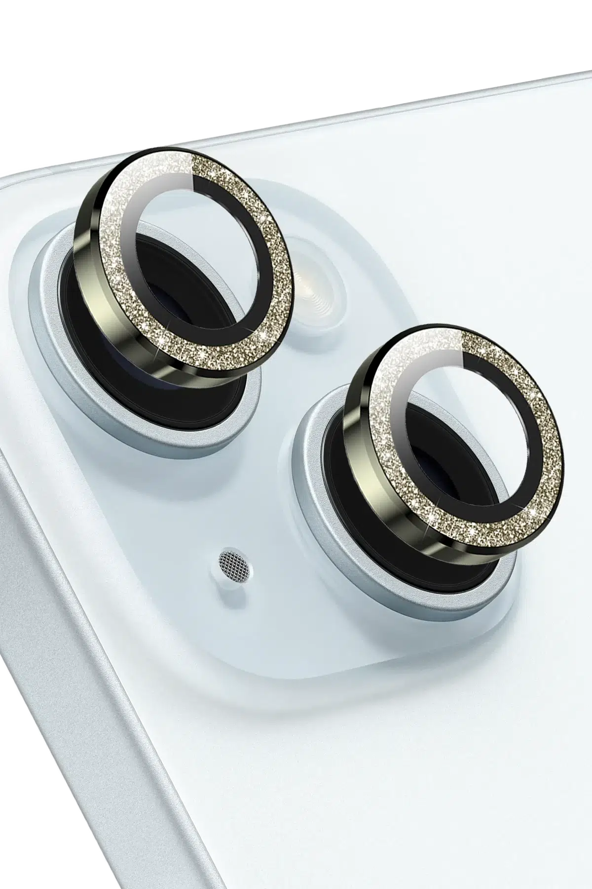 Keephone Apple iPhone 15 Maria Simli Kamera Lens Koruyucu - Açık Sarı