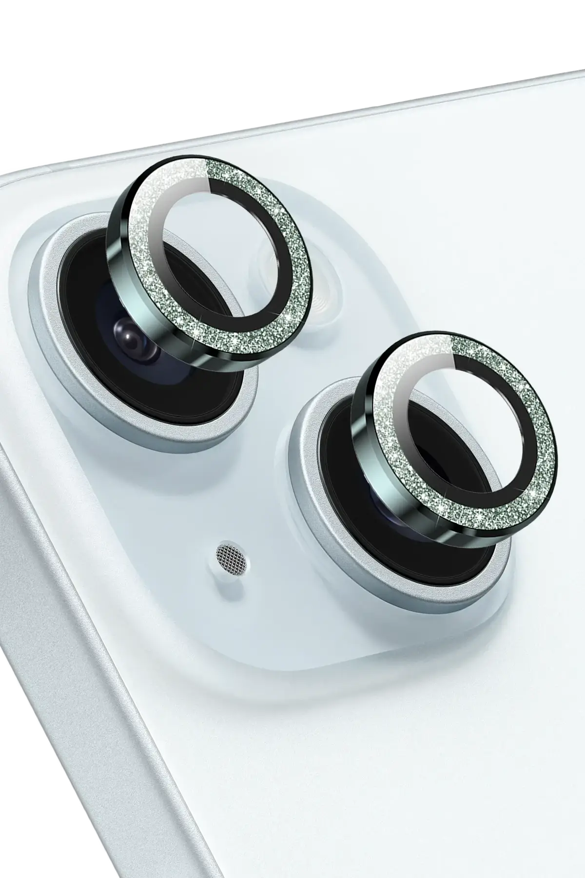 Keephone Apple iPhone 15 Maria Simli Kamera Lens Koruyucu - Açık Yeşil