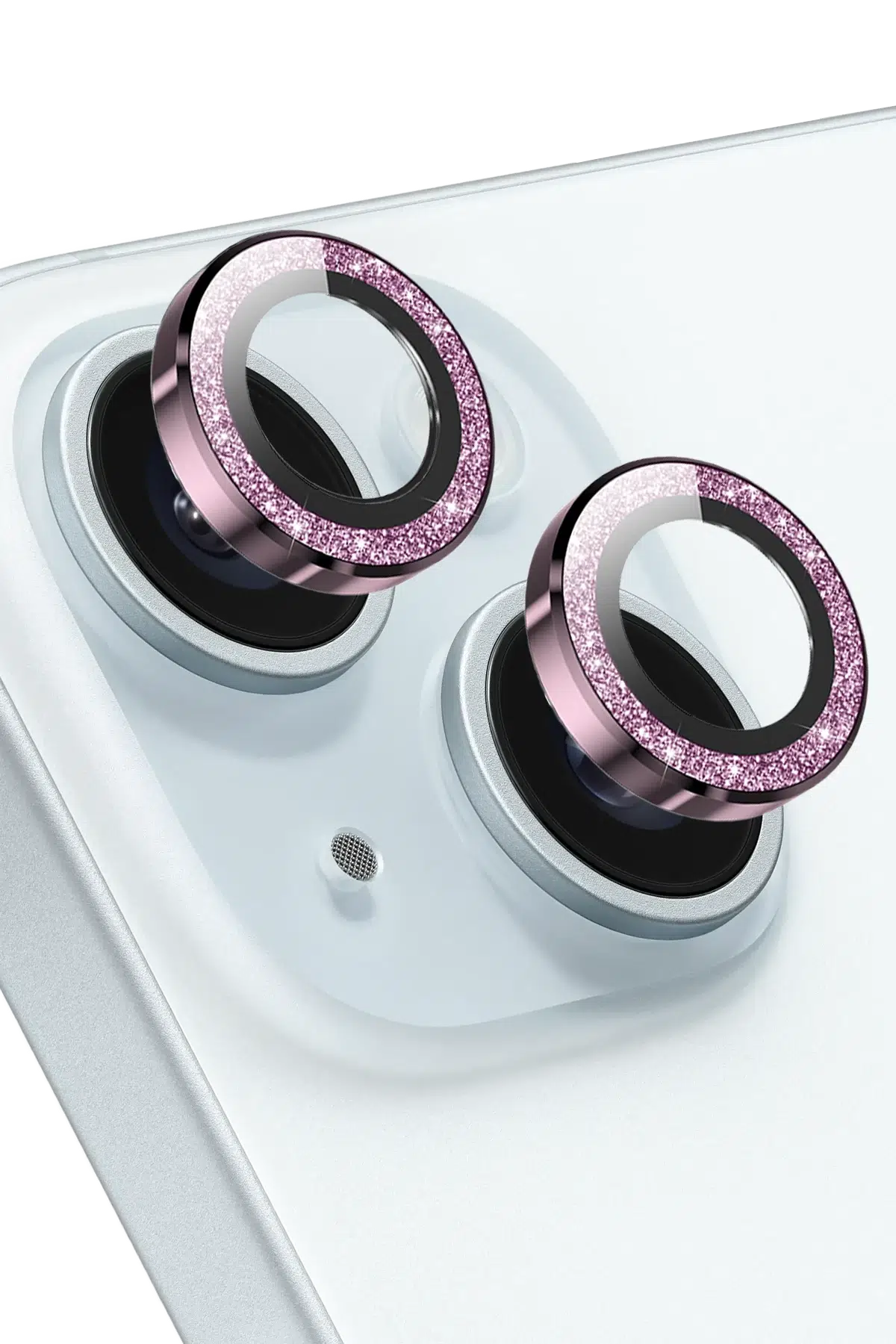 Keephone Apple iPhone 15 Maria Simli Kamera Lens Koruyucu - Pembe