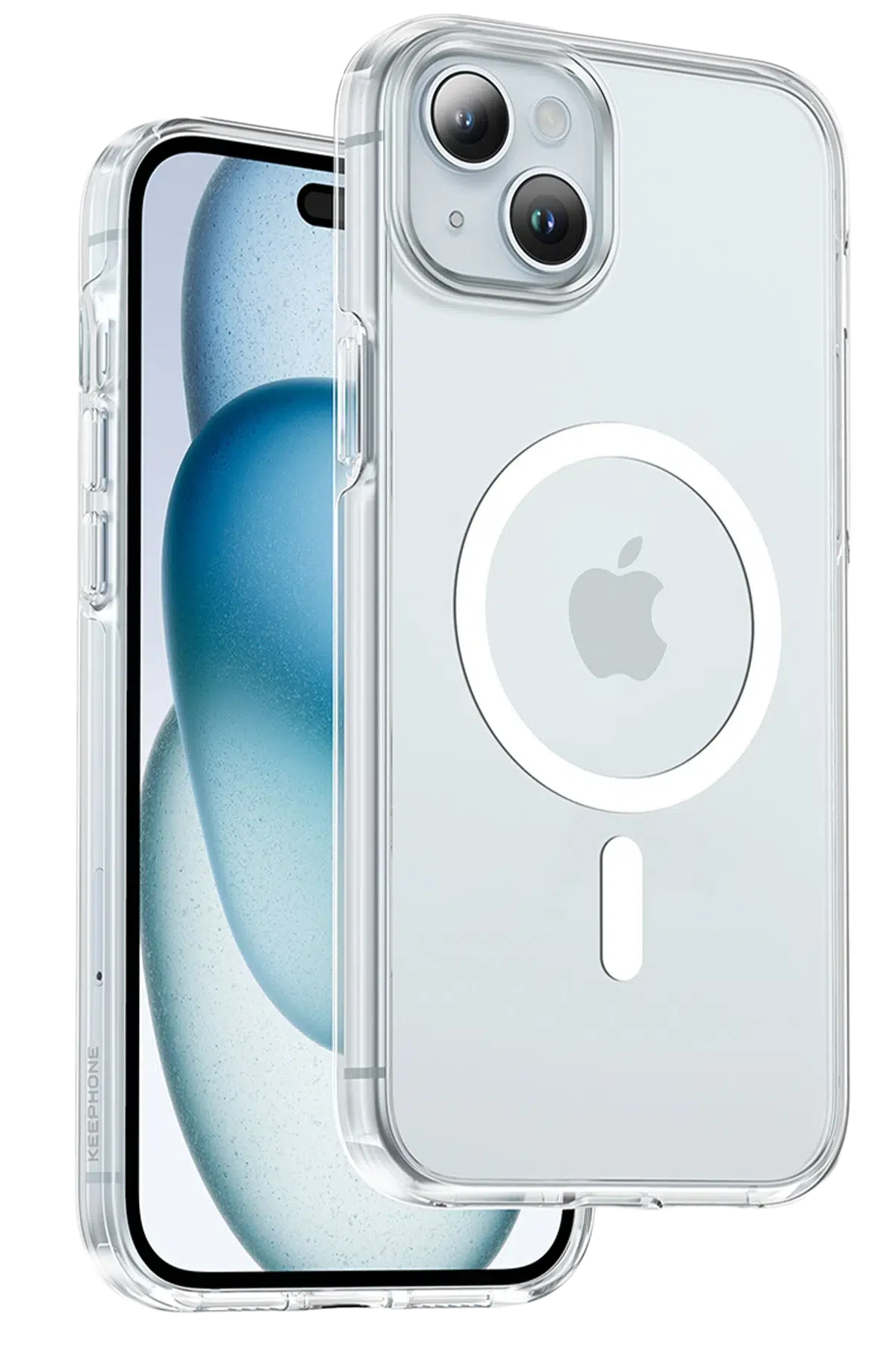 Keephone Apple iPhone 15 Plus Non Yellow Şeffaf Magsafe Kılıf - Şeffaf