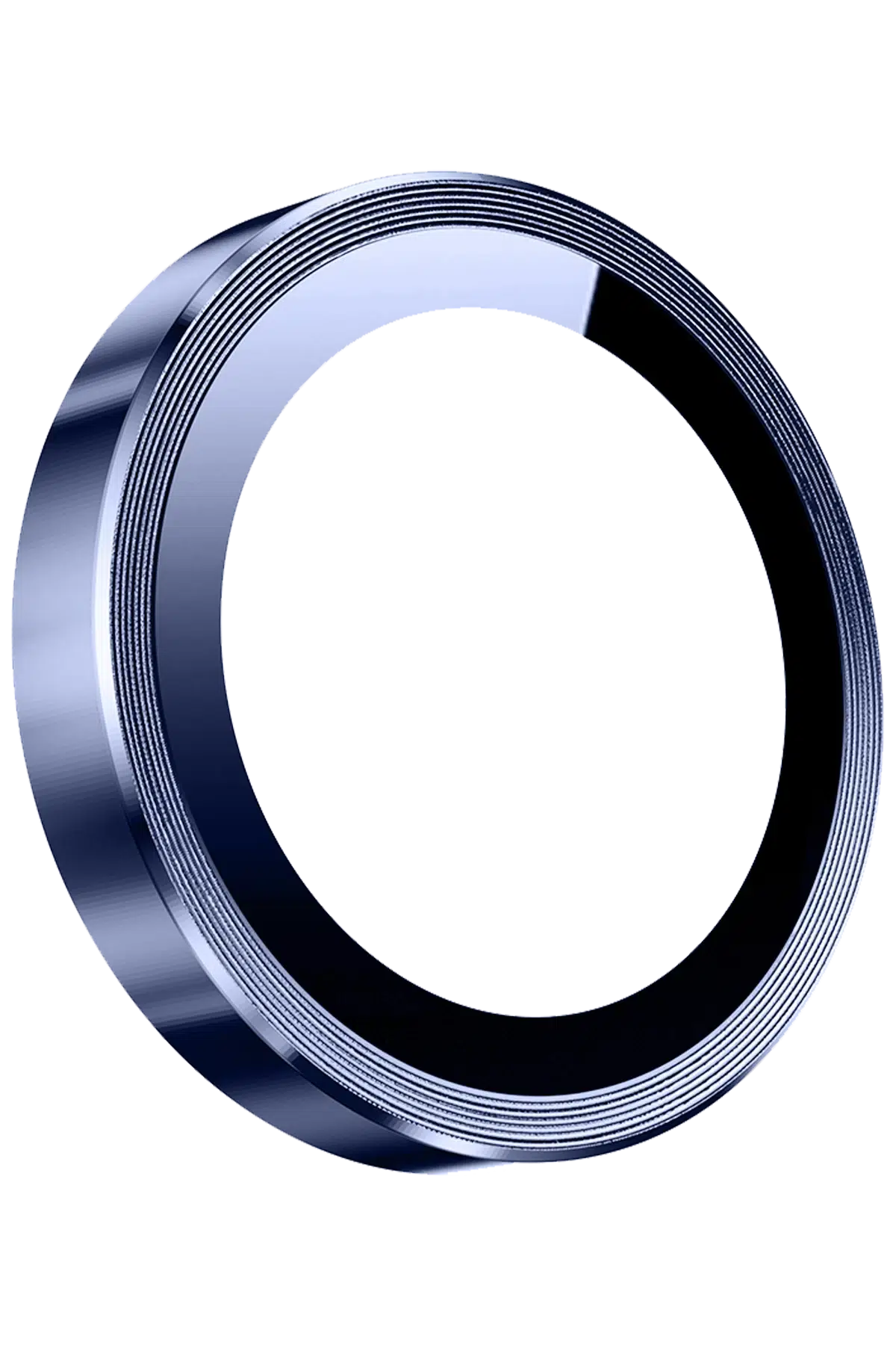 Keephone Apple iPhone 15 Pro Max 3D Spiral Alüminyum AR Kamera Lens Koruyucu - Koyu Mavi