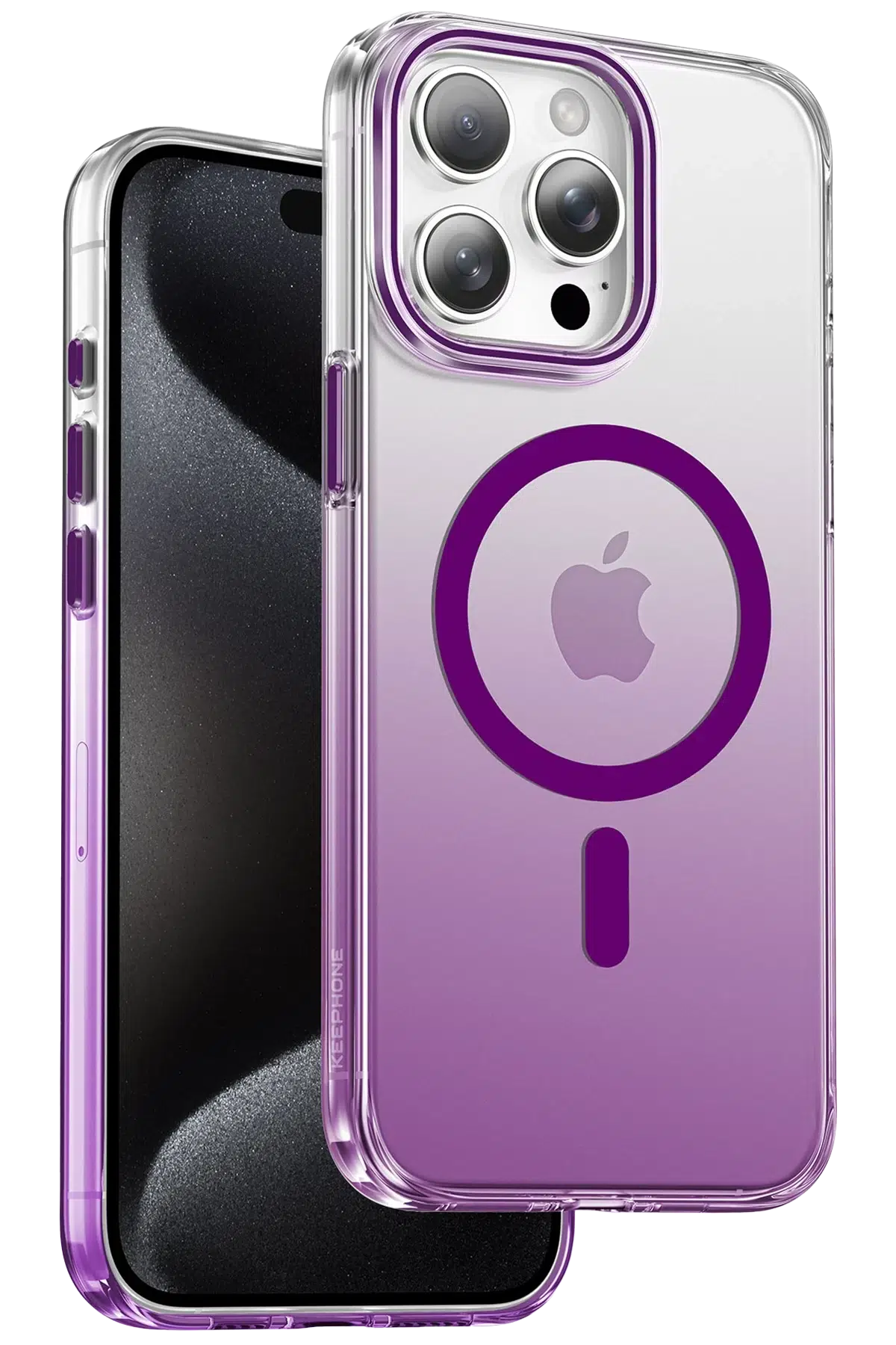 Keephone Apple iPhone 15 Pro Max Aurora Pro Magsafe Kılıf - Mor