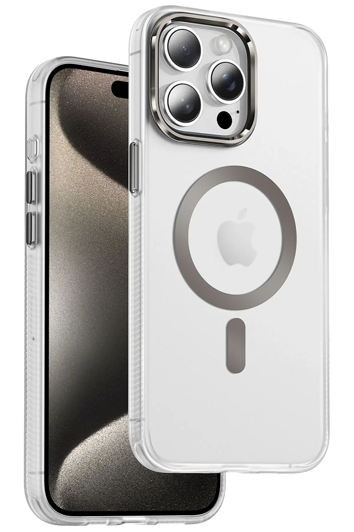 Keephone Apple iPhone 15 Pro Max Dazzle Pro Matte Magsafe Kılıf - Çöl Titanyum
