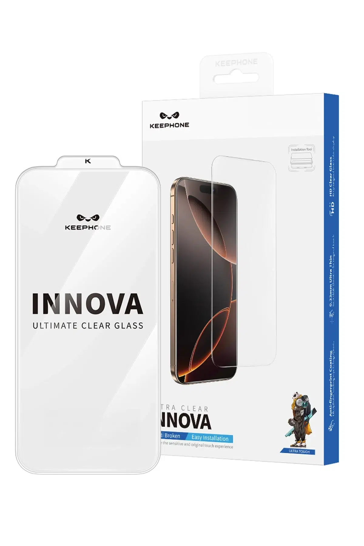 Keephone Apple iPhone 15 Pro Max Innova HD Cam Ekran Koruyucu - Şeffaf