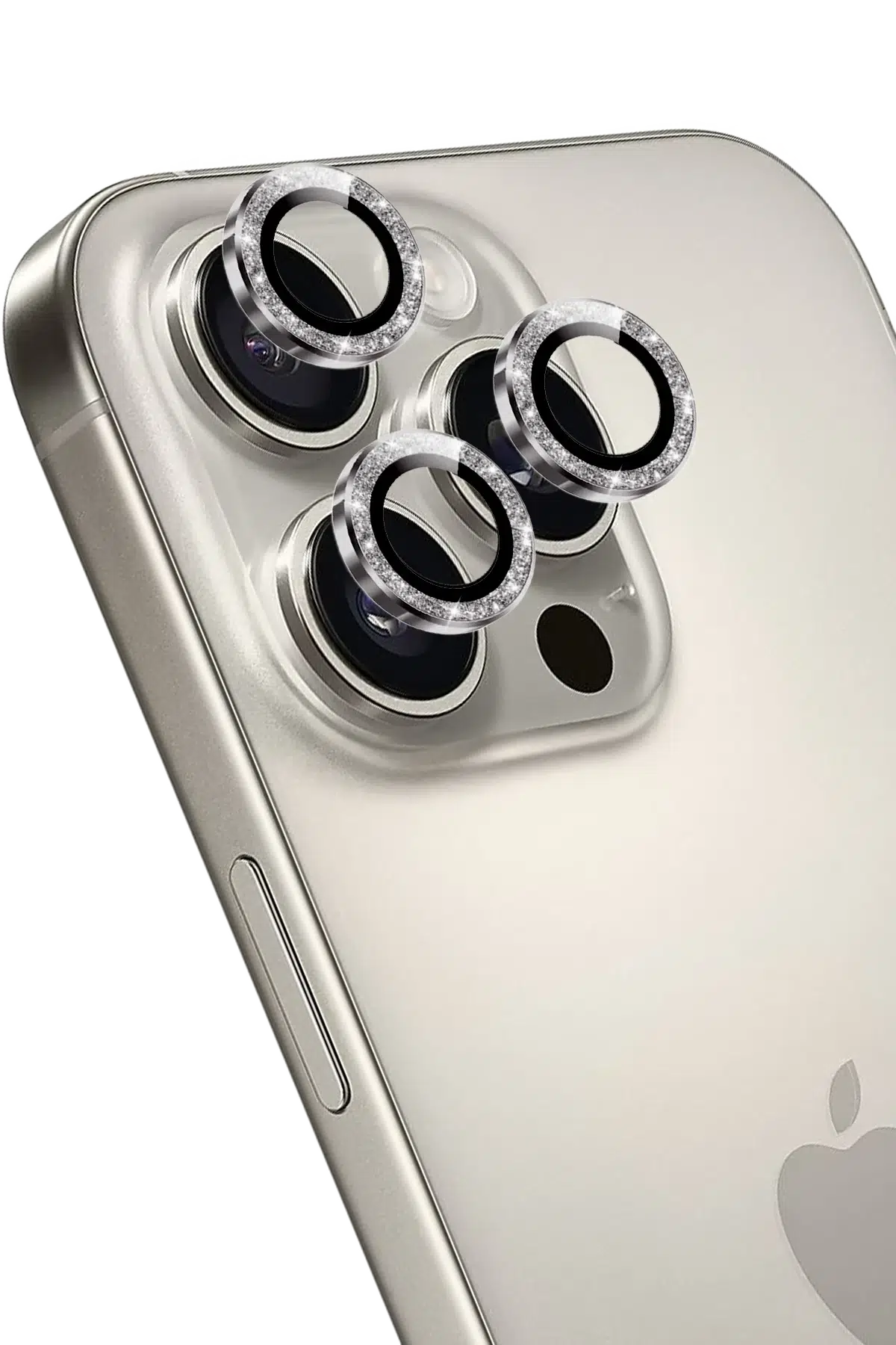 Keephone Apple iPhone 15 Pro Max Maria Simli Kamera Lens Koruyucu - Koyu Gri
