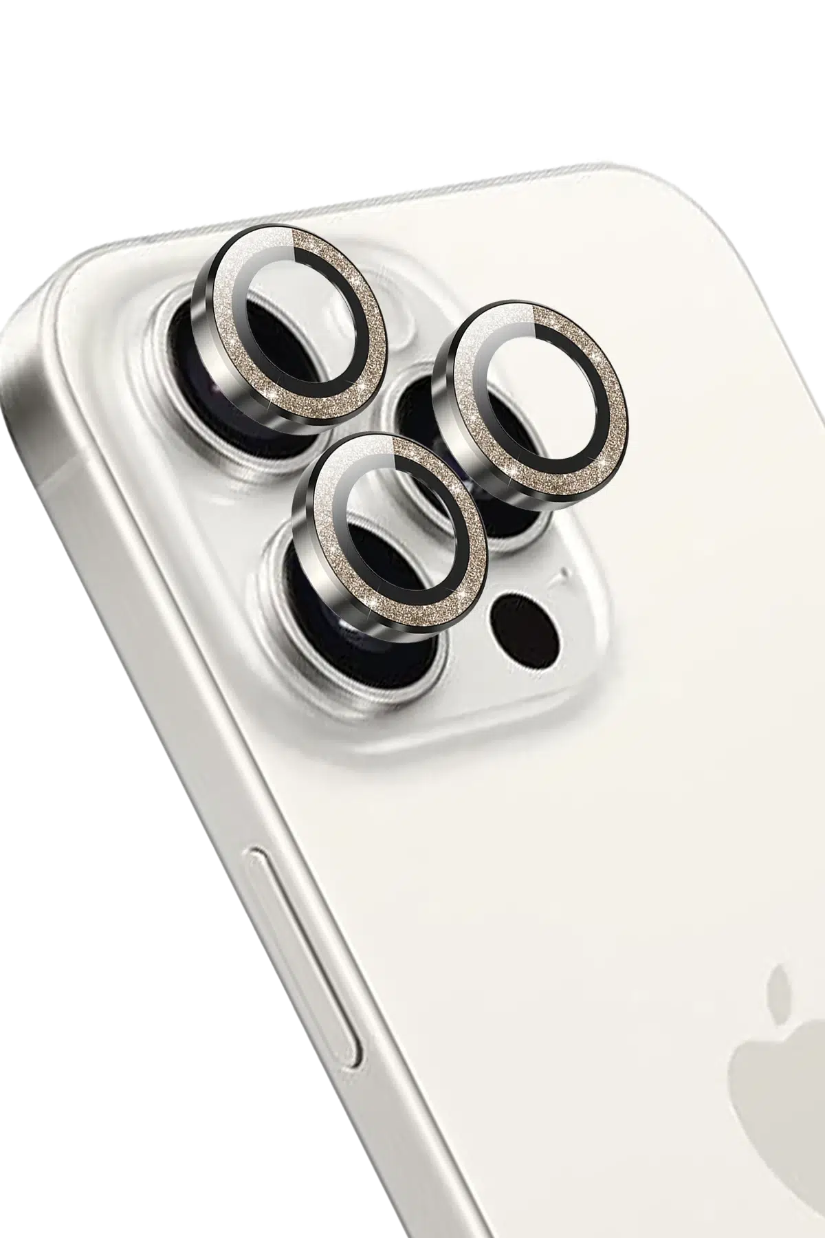 Keephone Apple iPhone 15 Pro Max Maria Simli Kamera Lens Koruyucu - Natural Grey