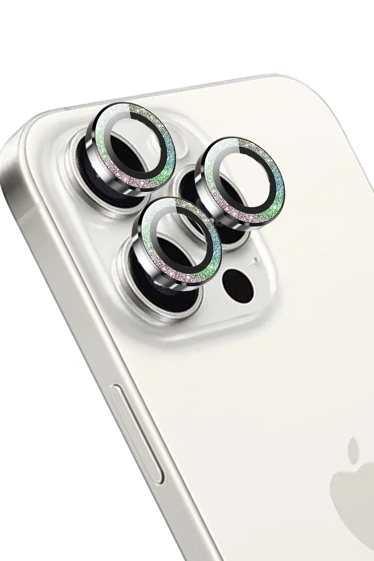 Keephone Apple iPhone 15 Pro Max Maria Simli Kamera Lens Koruyucu - Rainbow