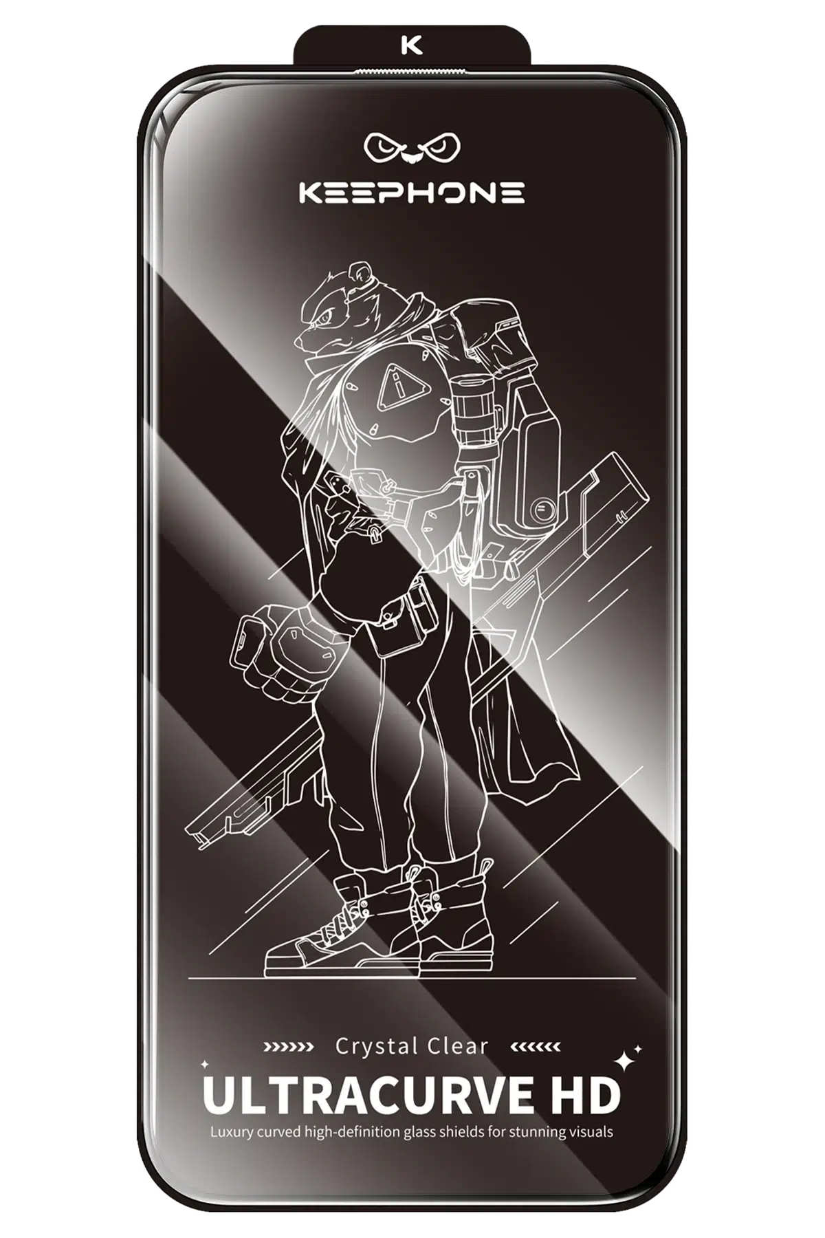 Keephone Apple iPhone 15 Pro Max UltraCurve HD 3D Cam Ekran Koruyucu - Siyah
