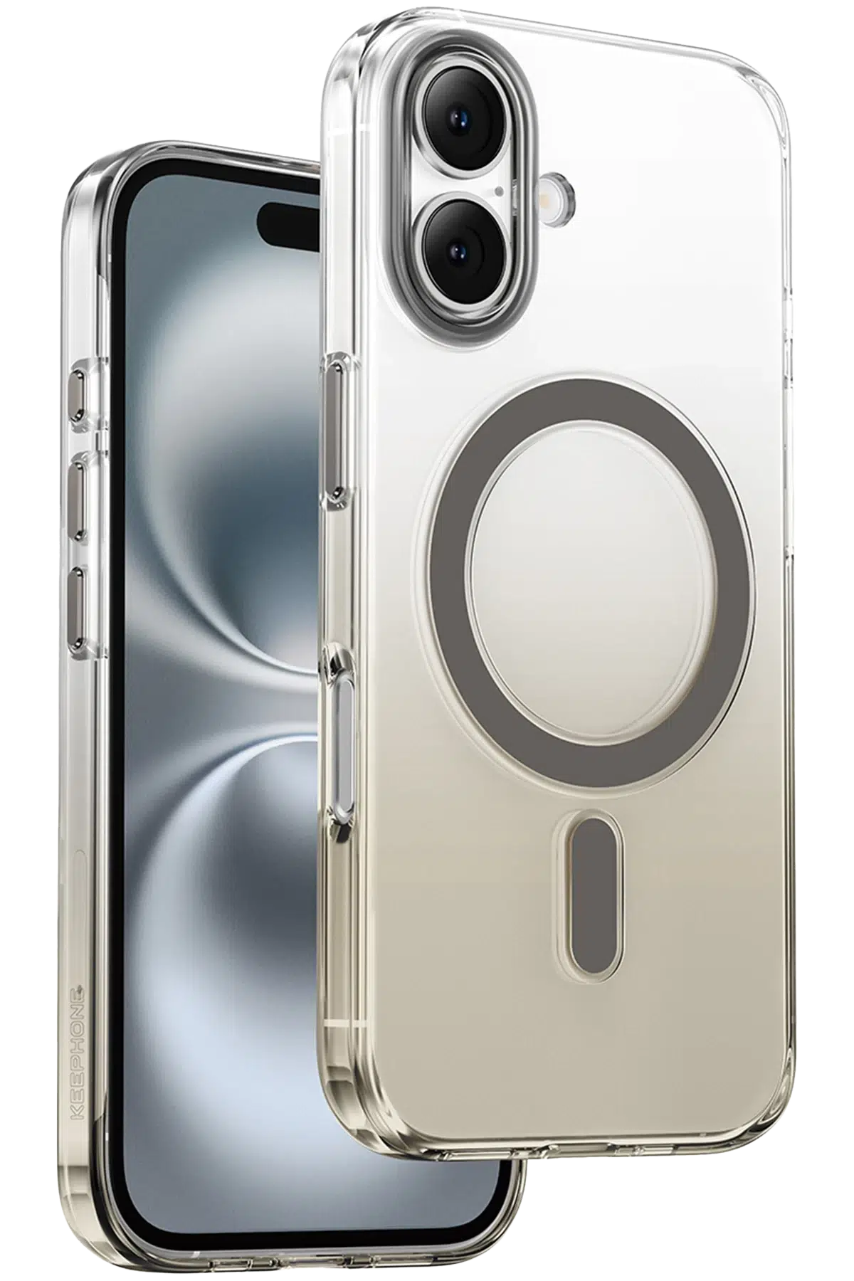 Keephone Apple iPhone 16 Aurora Pro Magsafe Kılıf - Natural Titanyum