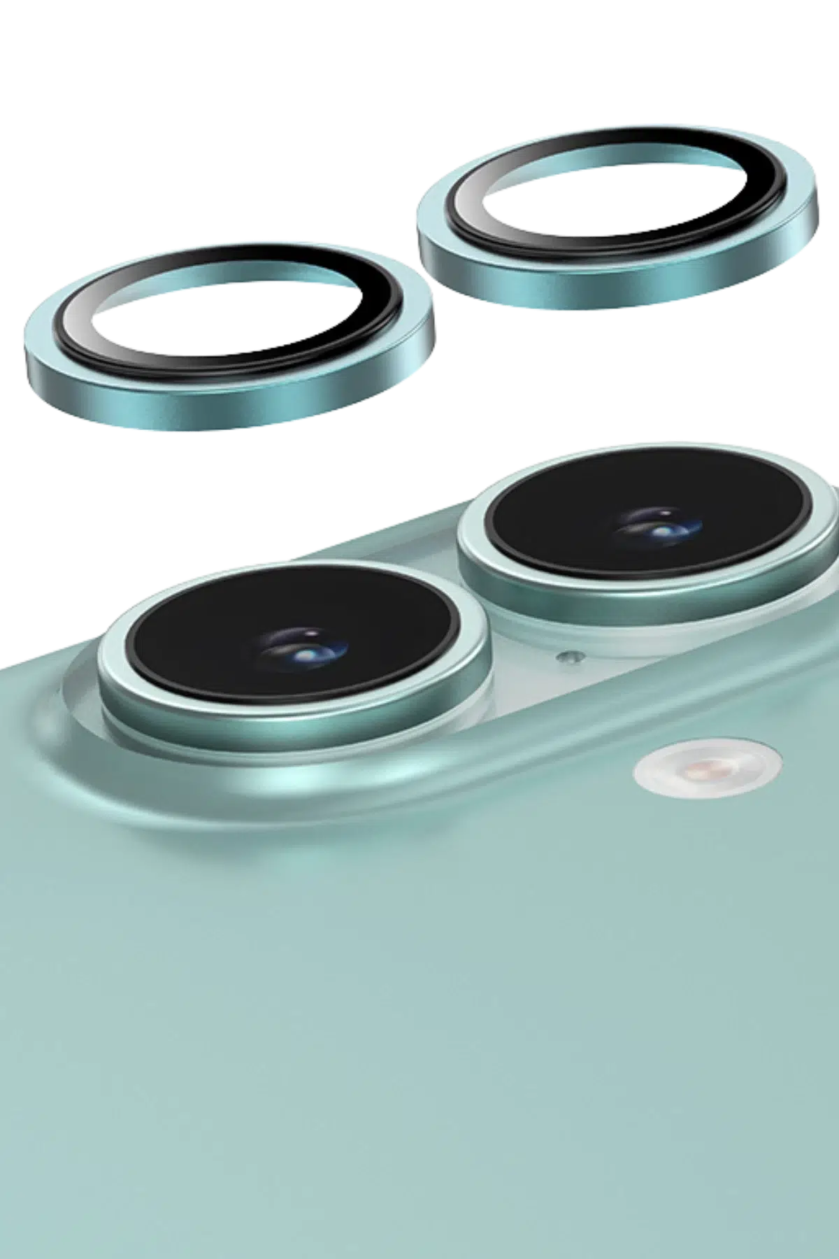 Keephone Apple iPhone 16 Capital Alüminyum AR Kamera Lens Koruyucu - Yeşil