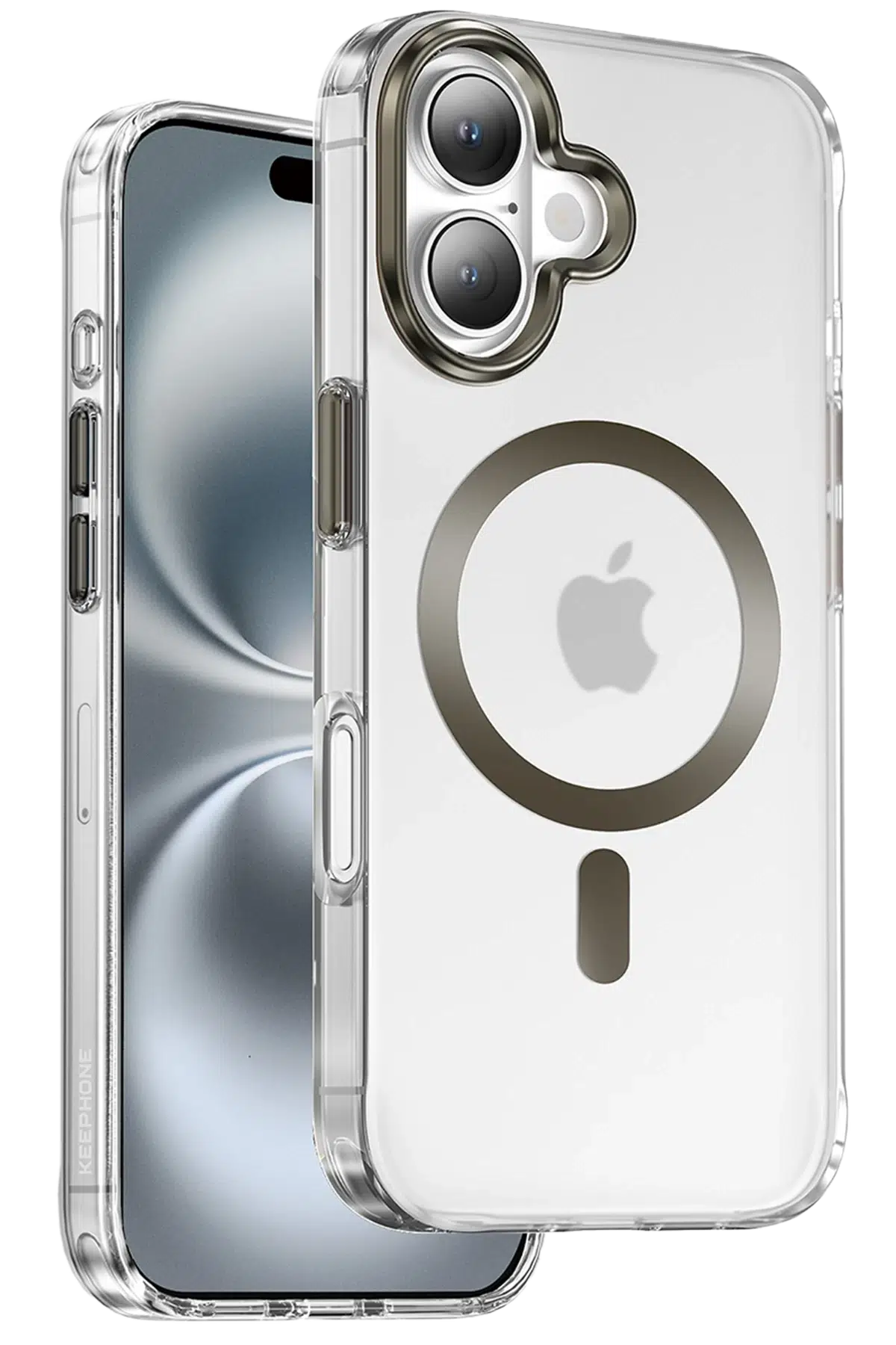 Keephone Apple iPhone 16 Dazzle Pro Matte Magsafe Kılıf - Natural Titanyum