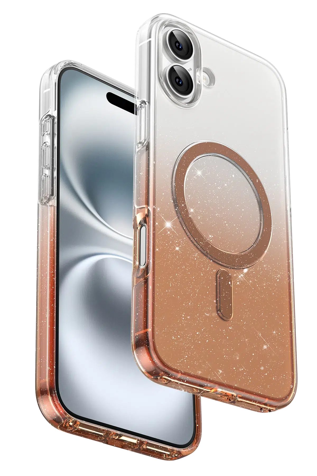 Keephone Apple iPhone 16 Lillian Simli Magsafe Kılıf - Çöl Titanyum