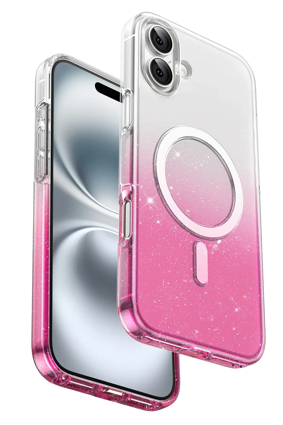 Keephone Apple iPhone 16 Lillian Simli Magsafe Kılıf - Pembe