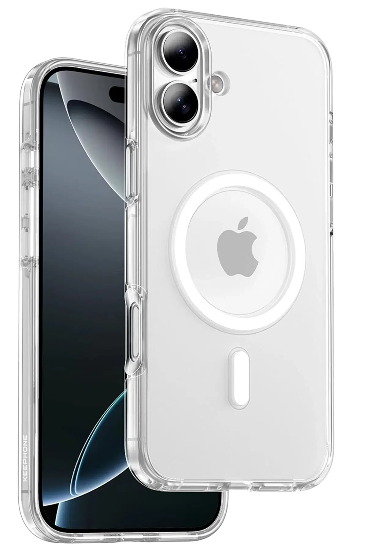 Keephone Apple iPhone 16 Non Yellow Şeffaf Magsafe Kılıf - Şeffaf