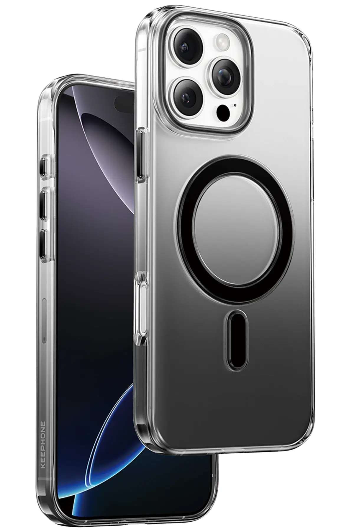 Keephone Apple iPhone 16 Pro Aurora Pro Magsafe Kılıf - Siyah Titanyum