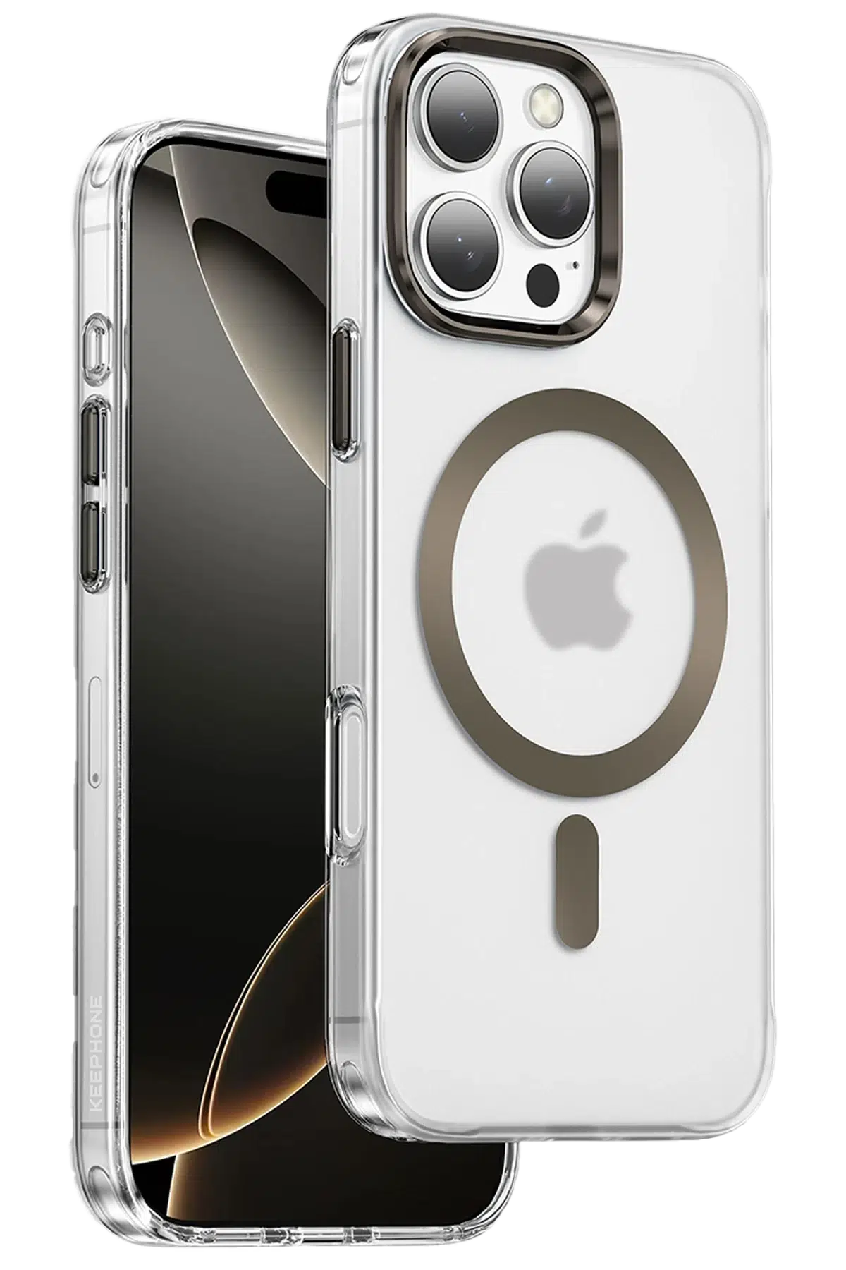 Keephone Apple iPhone 16 Pro Dazzle Pro Matte Magsafe Kılıf - Natural Titanyum