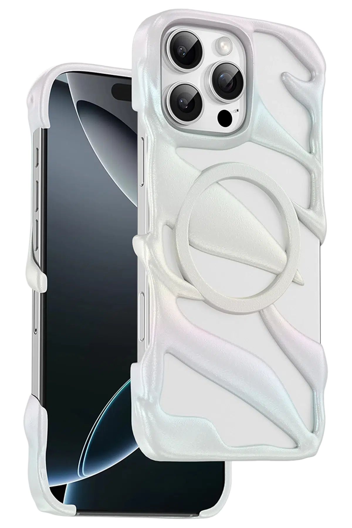 Keephone Apple iPhone 16 Pro Helios Magsafe Kılıf - Beyaz