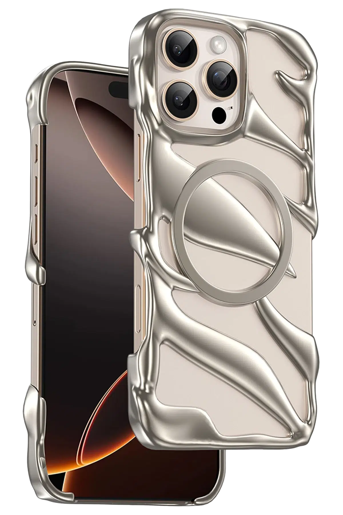 Keephone Apple iPhone 16 Pro Helios Magsafe Kılıf - Gold