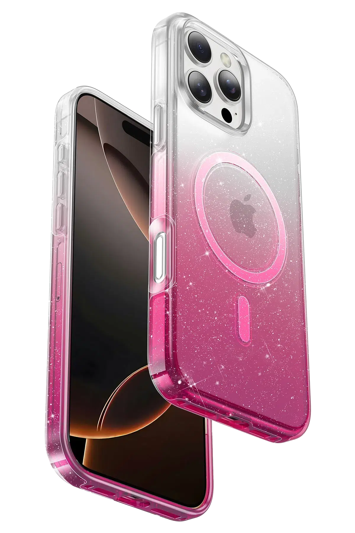 Keephone Apple iPhone 16 Pro Lillian Simli Magsafe Kılıf - Pembe